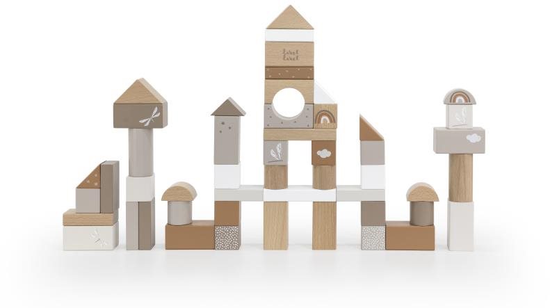 Label Label Dřevěné kostky nugátové