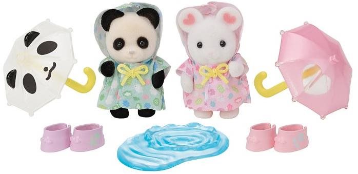 Sylvanian Families Procházka v dešti Baby Duo