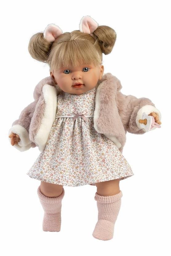 Llorens 42282 Alexandra - realistická panenka se zvuky a měkkým látkovým tělem - 42 cm