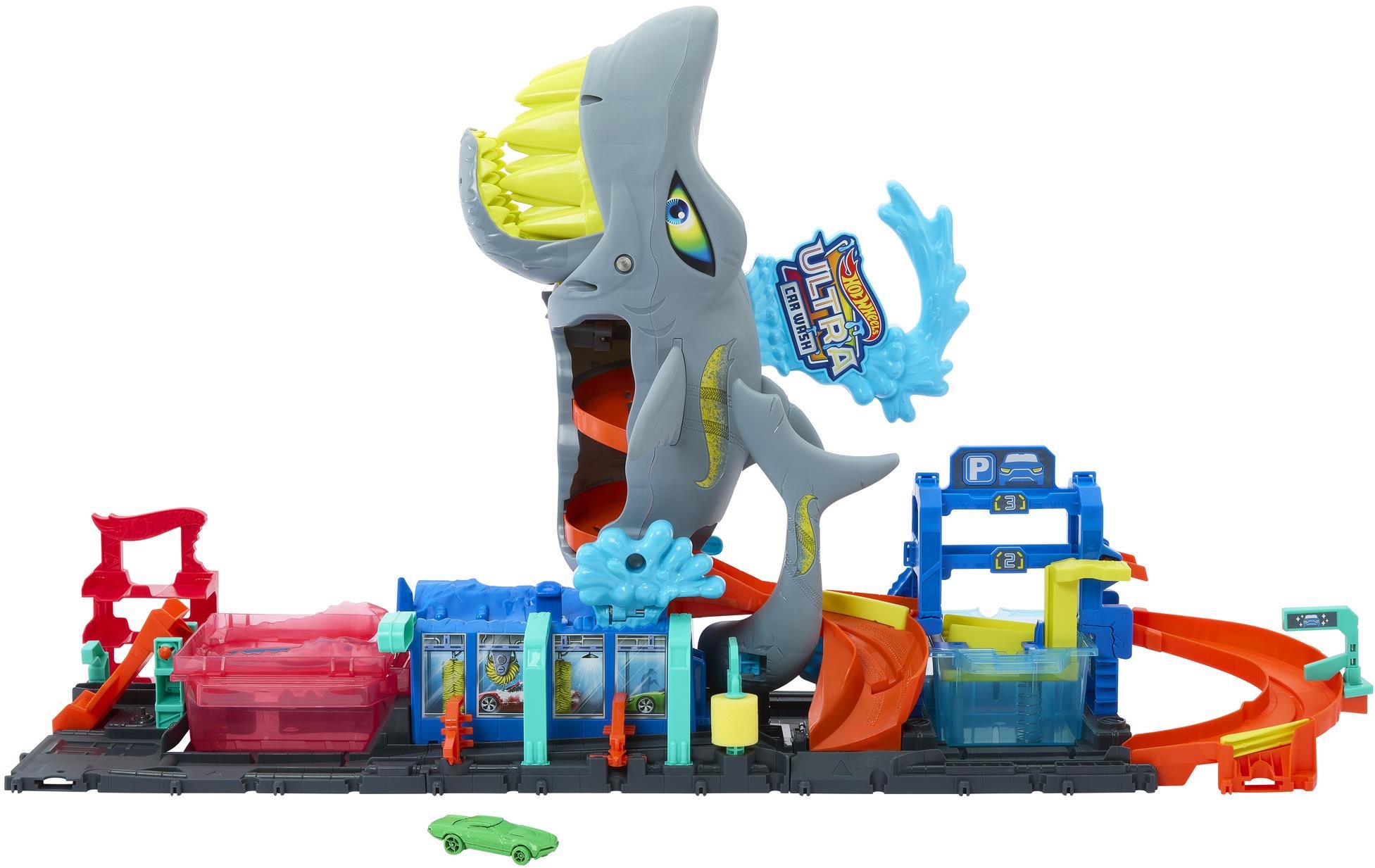 Hot Wheels City Color Reveal automyčka se žralokem a angličákem 1:64