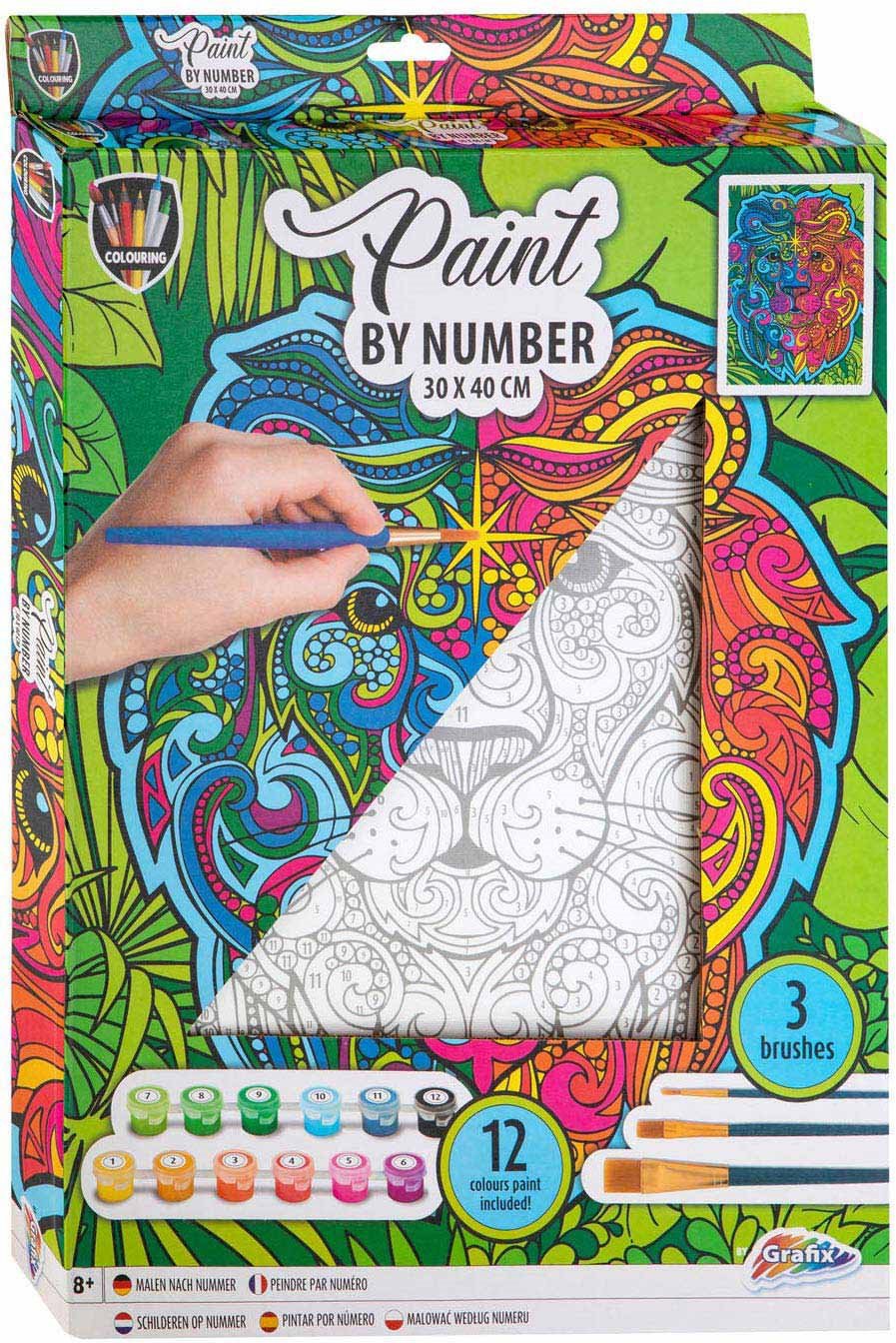 GRAFIX Lev - plátno na rámu 30 × 40 cm