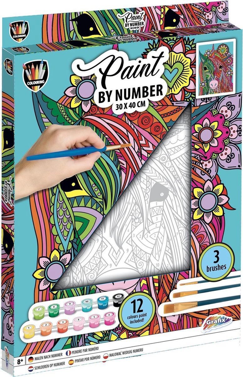 GRAFIX Jednorožec - plátno na rámu 30 × 40 cm