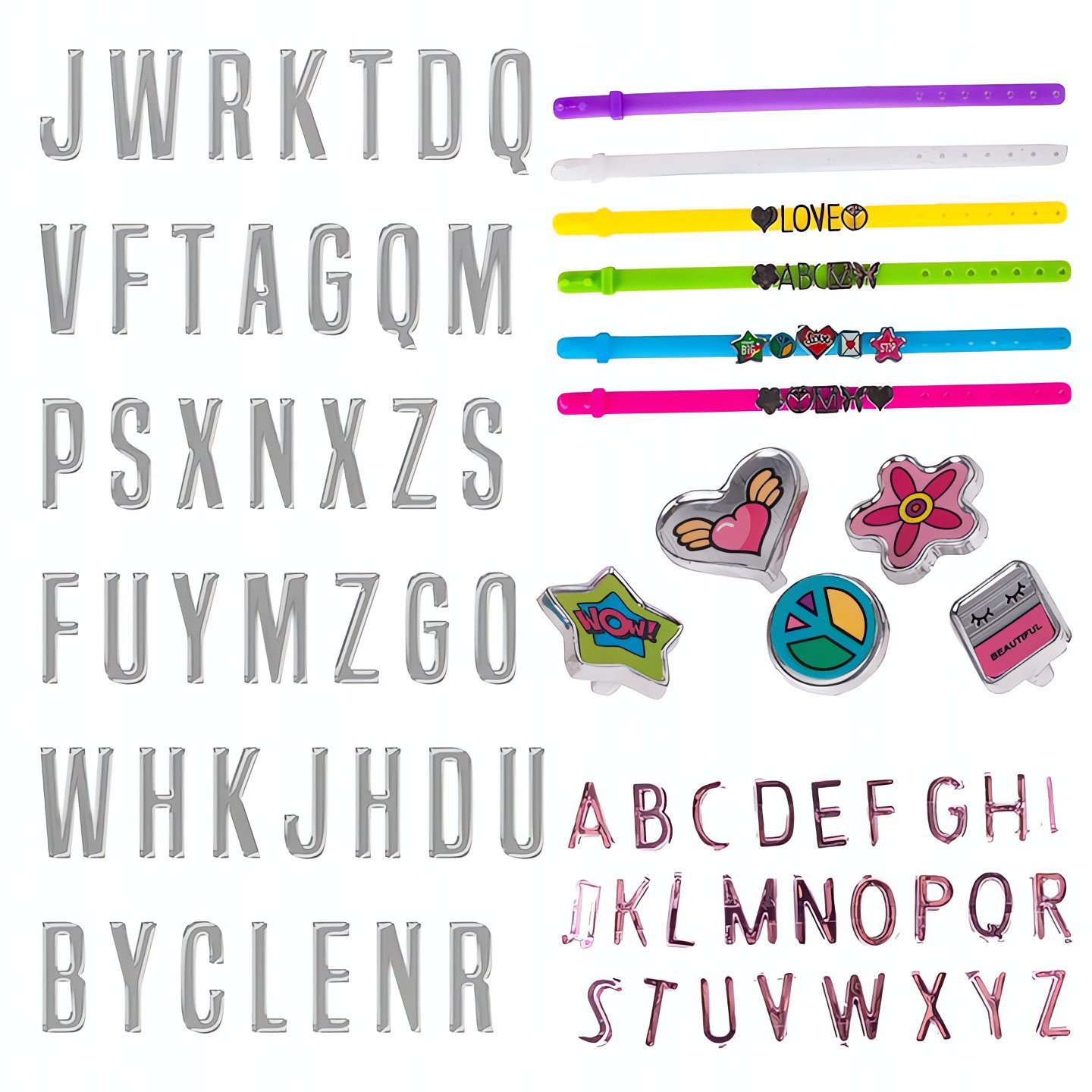 MalPlay Kreativní sada pro výrobu náramků s nápisy