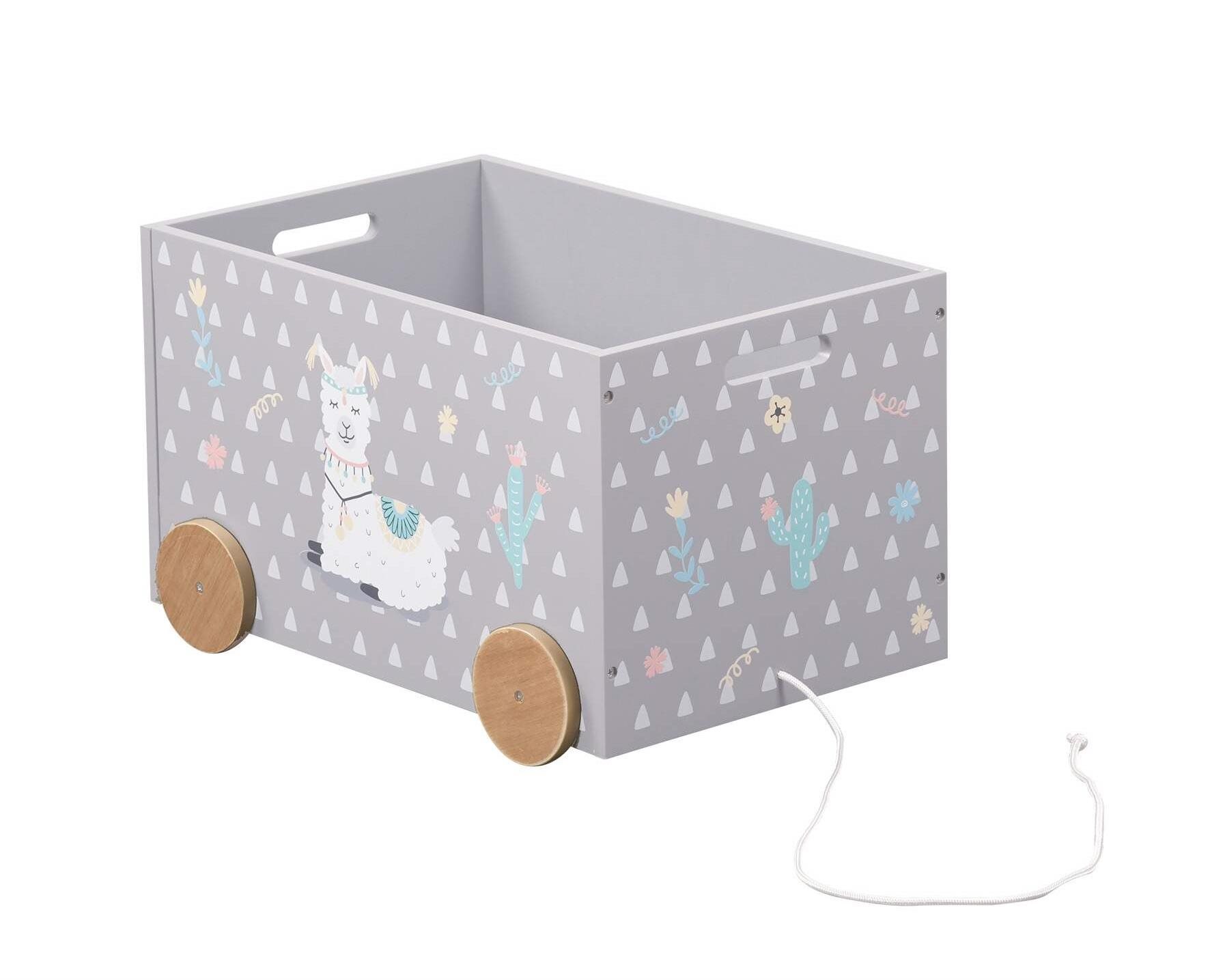 Kesper Box na hračky s kolečky alpaka 50 × 35 × 30 cm