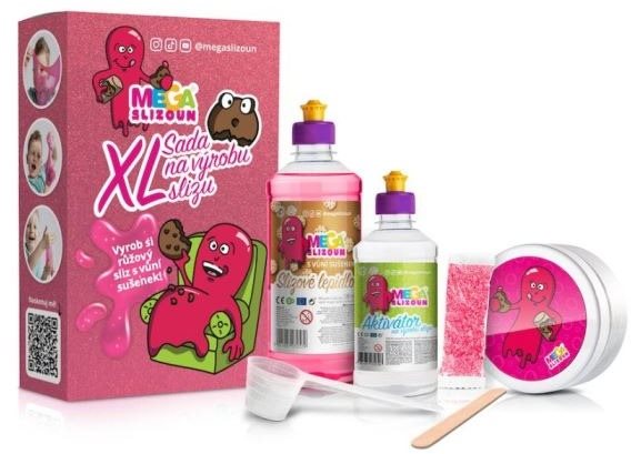 Megabublina Sada na výrobu slizu XL, růžová, Megaslizoun
