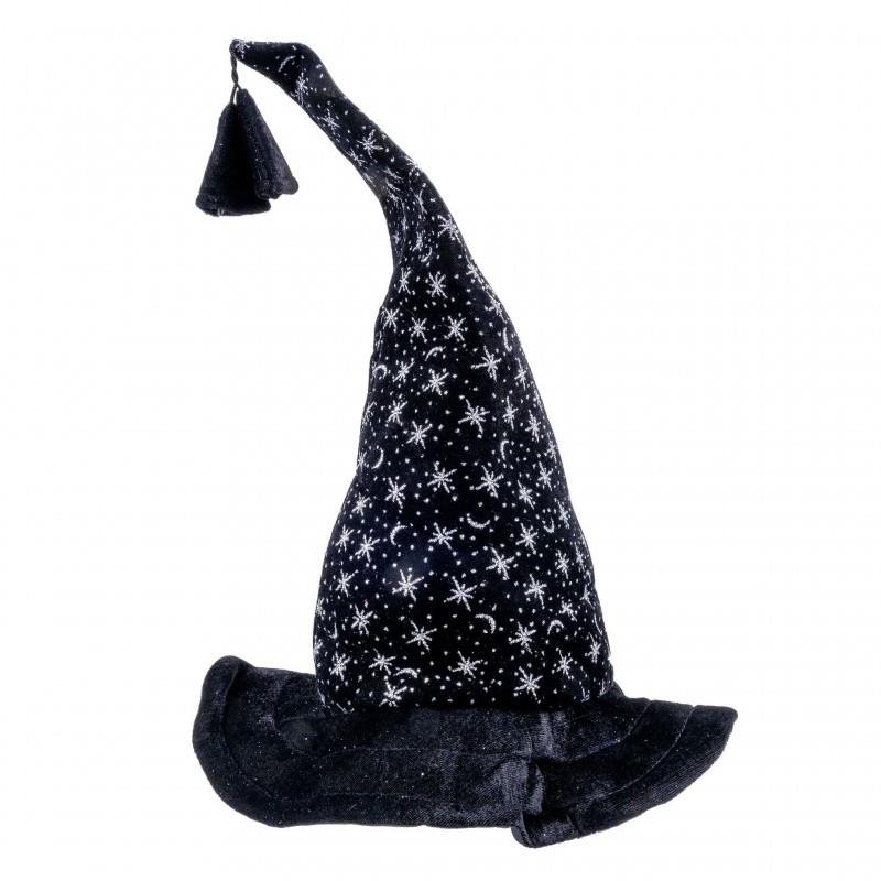 Funny Fashion Klobouk čarodějnice stříbrné hvězdy
