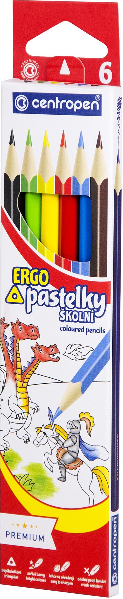 CENTROPEN pastelky 9521 trojhranné 6 ks