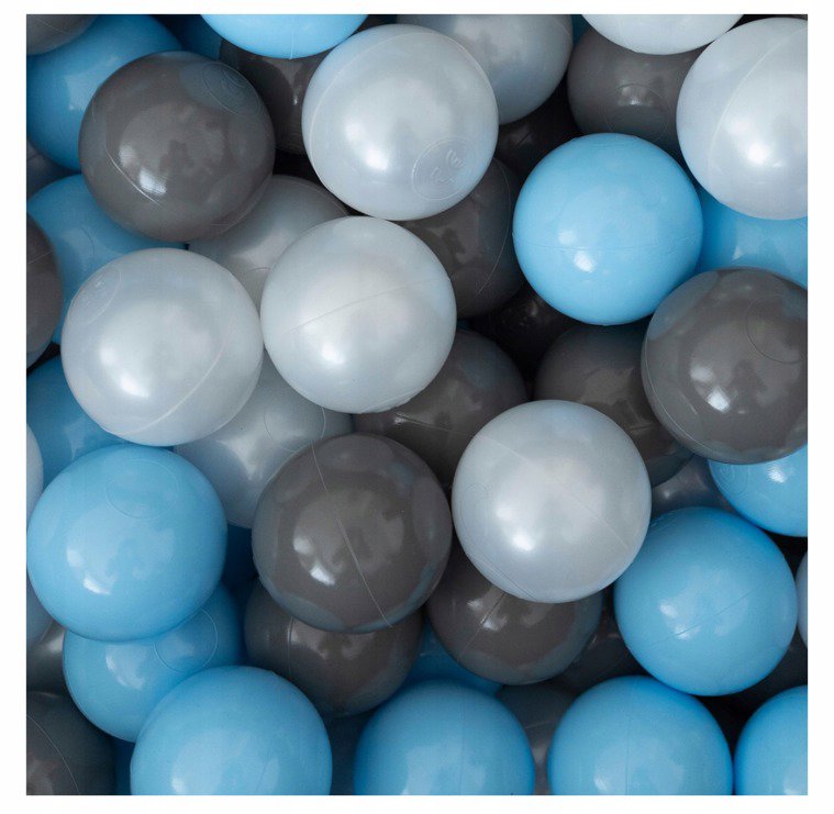Flumi Dětské míčky do bazénku 200 ks, baby blue / šedé