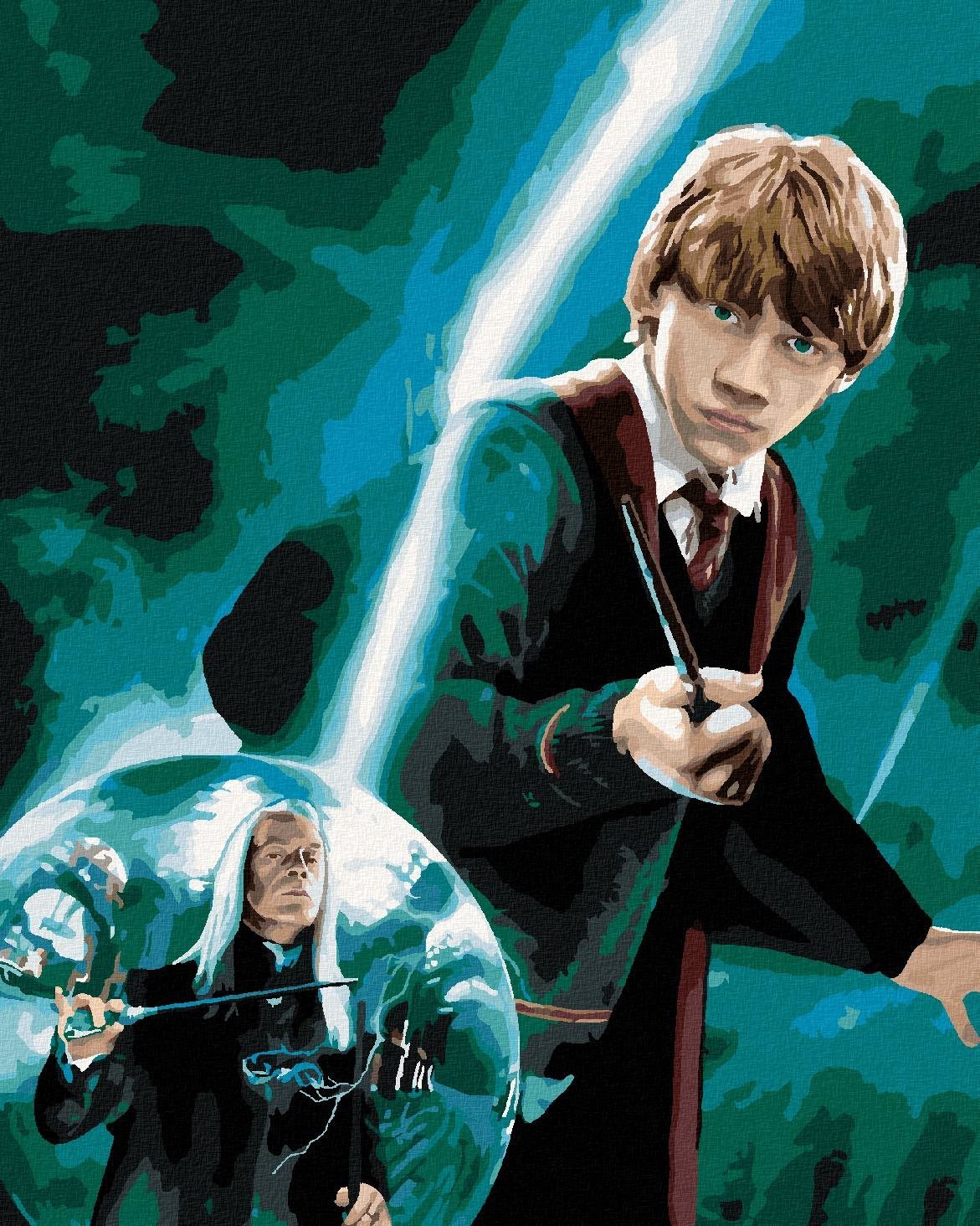 Zuty - Malování Podle Čísel - Plakát Harry Potter A Fénixův Řád - Ron, 40X50 Cm, Plátno+Rám