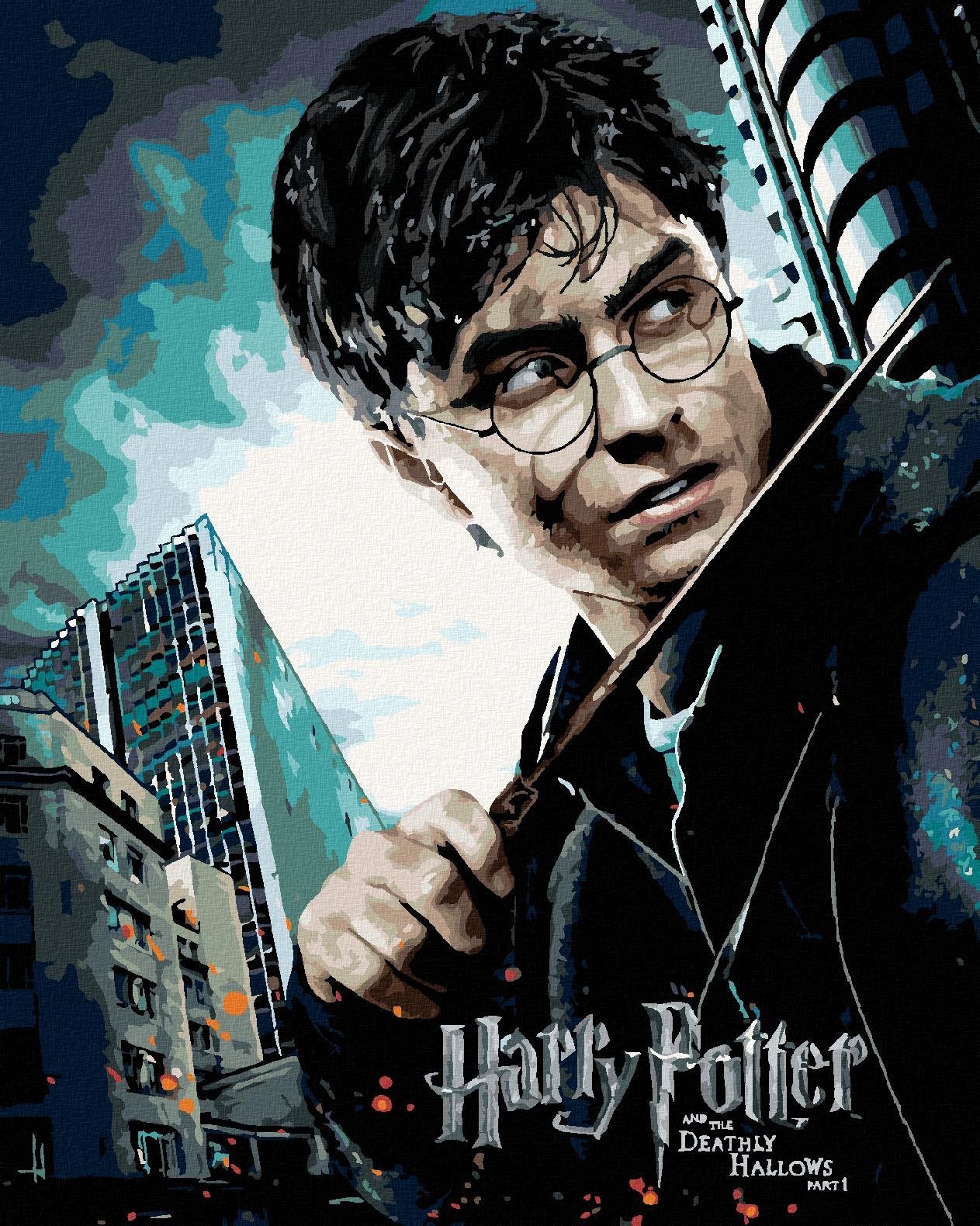 Zuty - Malování Podle Čísel - Plakát Harry Potter A Relikvie Smrti, 40X50 Cm, Plátno+Rám