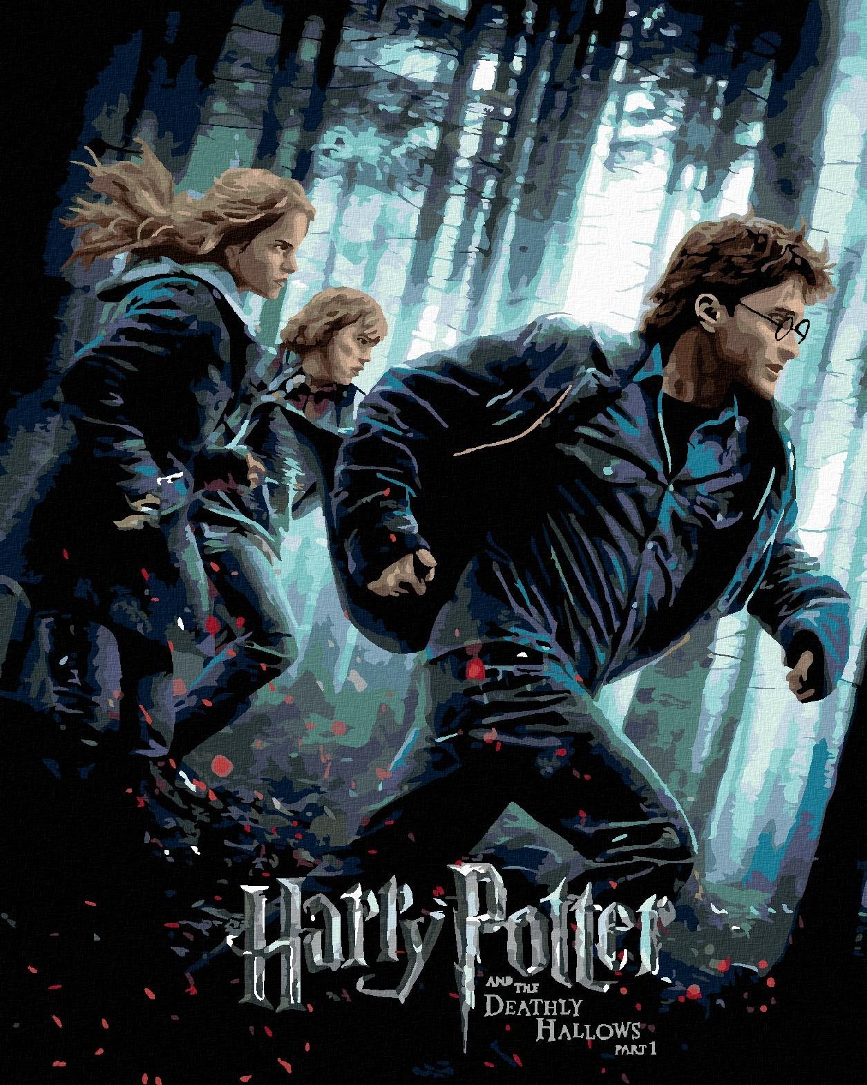 Zuty - Malování Podle Čísel - Plakát Harry Potter A Relikvie Smrti - Na Útěku, 40X50 Cm, Plátno+Rám