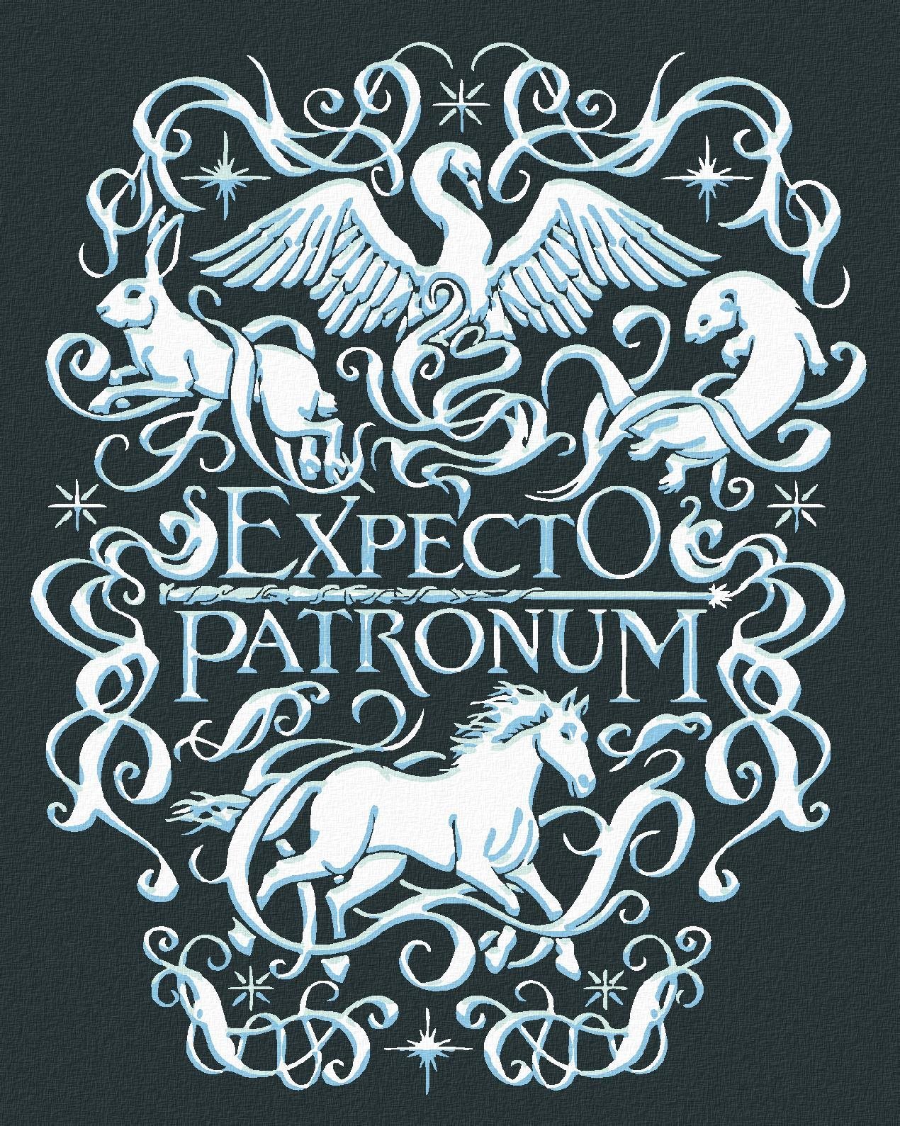 Zuty - Malování Podle Čísel - Plakát Expecto Patronum (Harry Potter), 40X50 Cm, Plátno+Rám