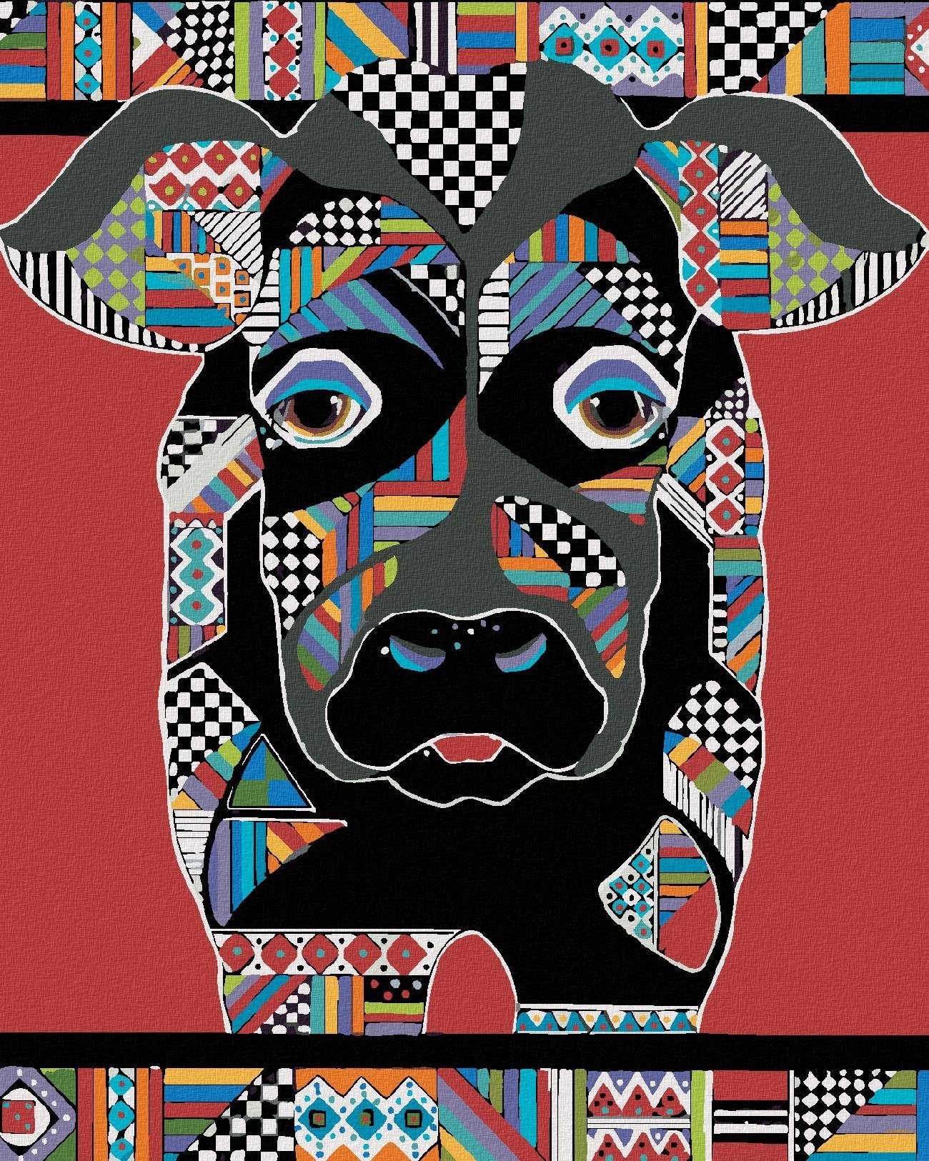 Zuty - Malování Podle Čísel - Kráva 2 (Jonna James), 40X50 Cm, Plátno