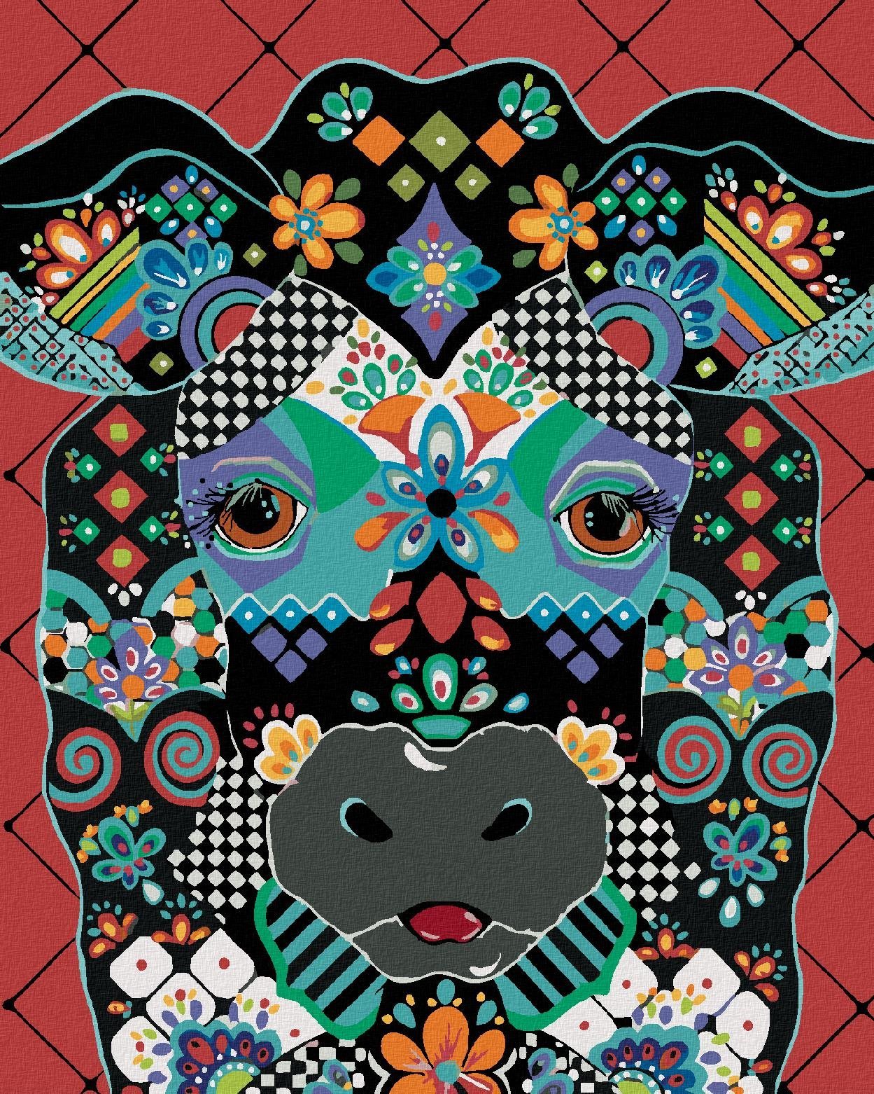 Zuty - Malování Podle Čísel - Kráva (Jonna James), 40X50 Cm, Plátno