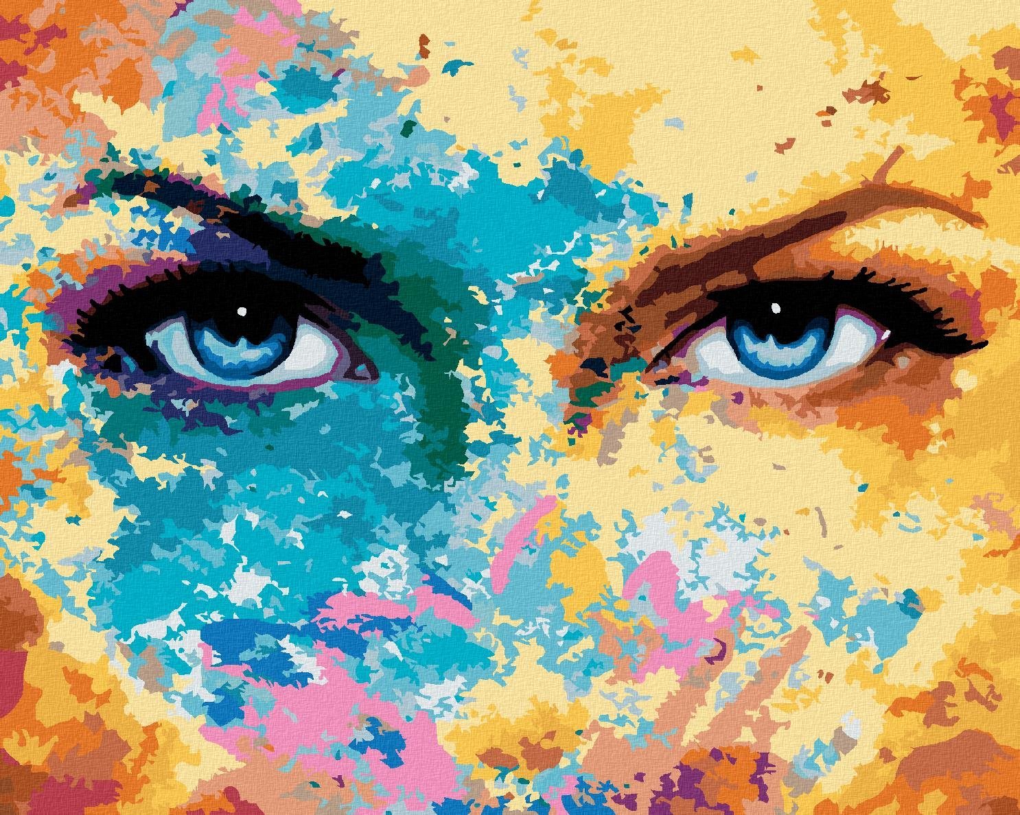 Zuty - Malování Podle Čísel - Zářící Modré Oči, 40X50 Cm, Plátno