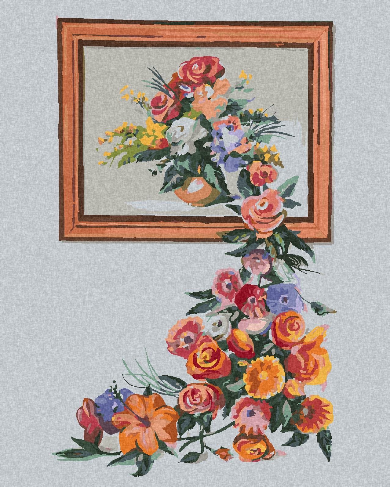 Zuty - Malování Podle Čísel - Květiny A Obraz (D. Rusty Rust), 80X100 Cm, Plátno