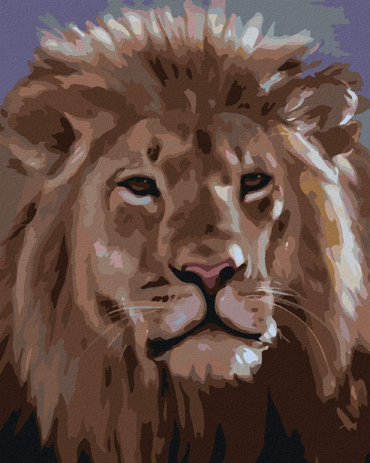 Zuty - Malování Podle Čísel - Lví Hlava (D. Rusty Rust), 40X50 Cm, Plátno