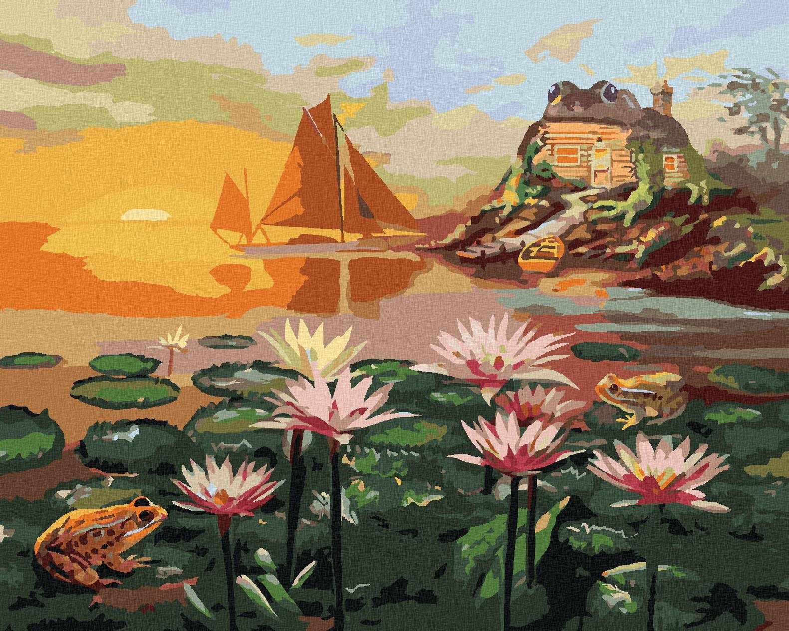 Zuty - Malování Podle Čísel - Žabí Dům (D. Rusty Rust), 40X50 Cm, Plátno