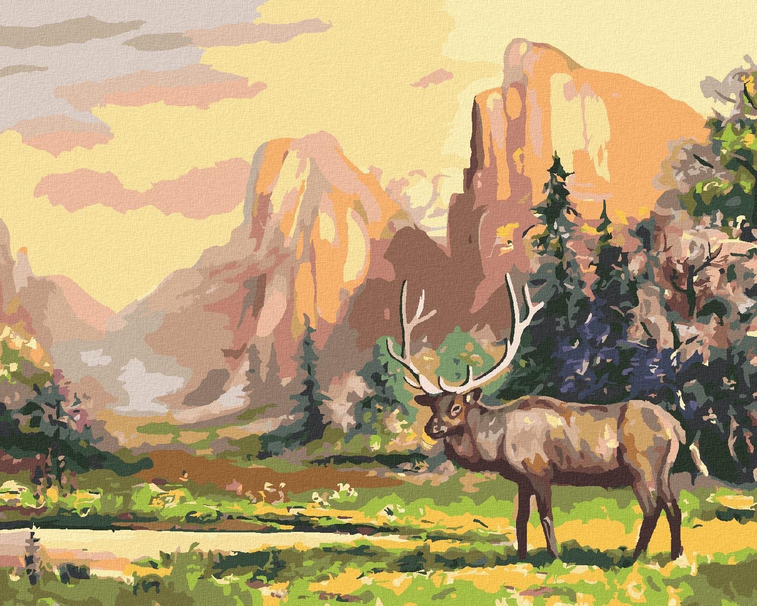 Zuty - Malování Podle Čísel - Los Na Jaře (D. Rusty Rust), 40X50 Cm, Plátno+Rám