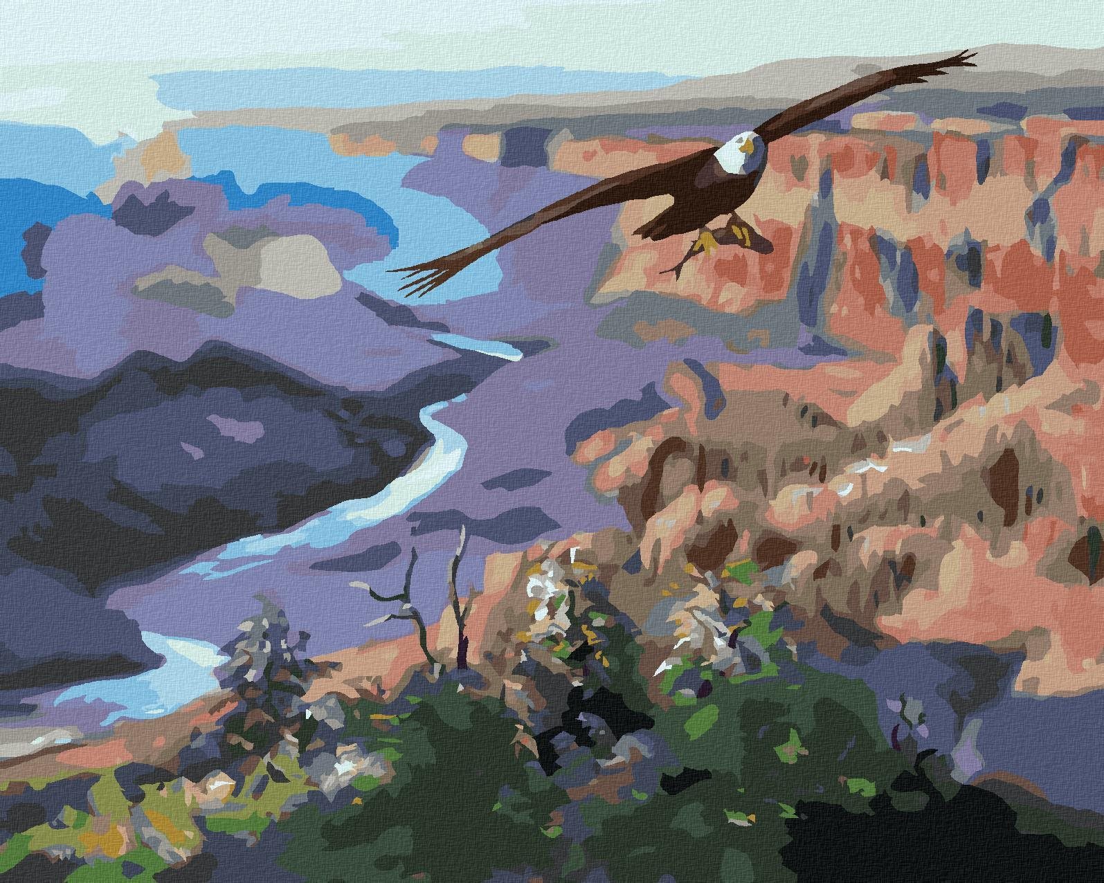 Zuty - Malování Podle Čísel - Orel A Ryba (D. Rusty Rust), 40X50 Cm, Plátno