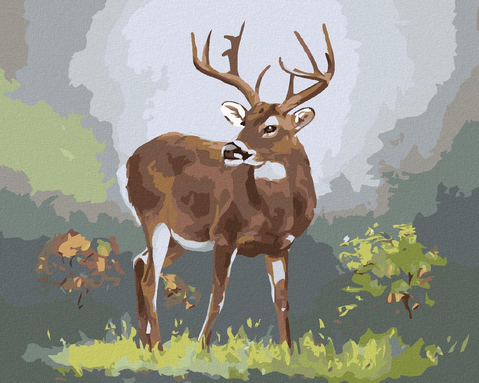 Zuty - Malování Podle Čísel - Srnec (D. Rusty Rust), 40X50 Cm, Plátno