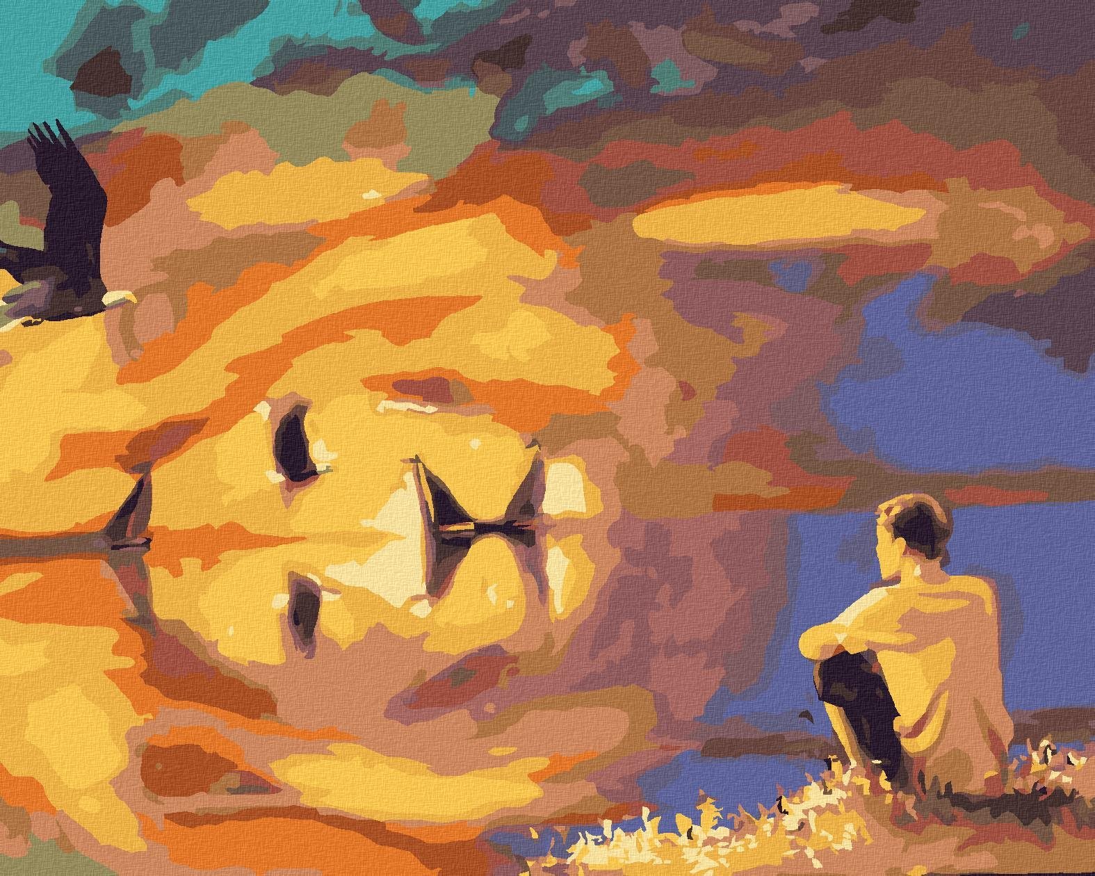 Zuty - Malování Podle Čísel - Iluze Lev (D. Rusty Rust), 40X50 Cm, Plátno