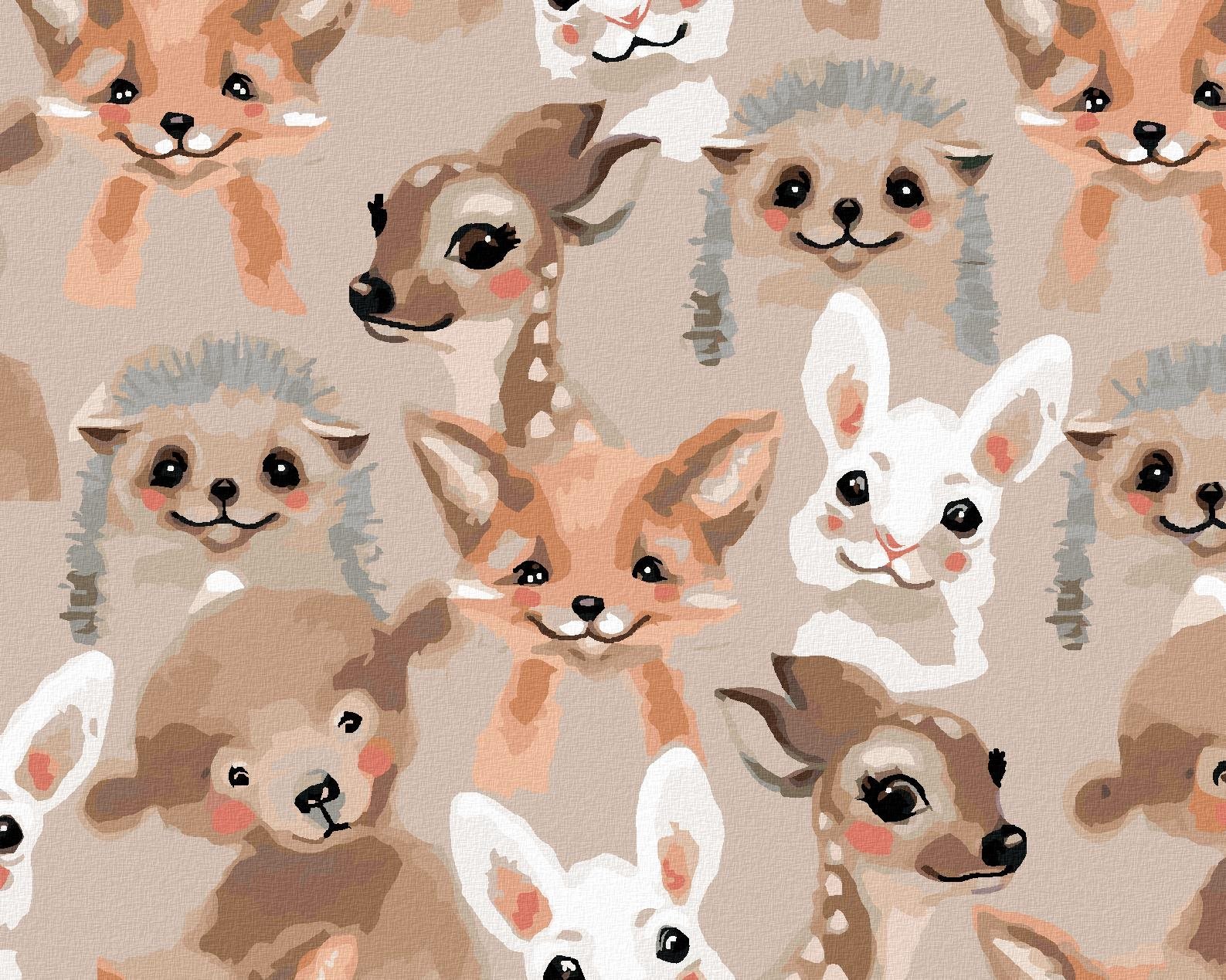 Zuty - Malování Podle Čísel - Zvířatka Z Lesa, 40X50 Cm, Plátno+Rám