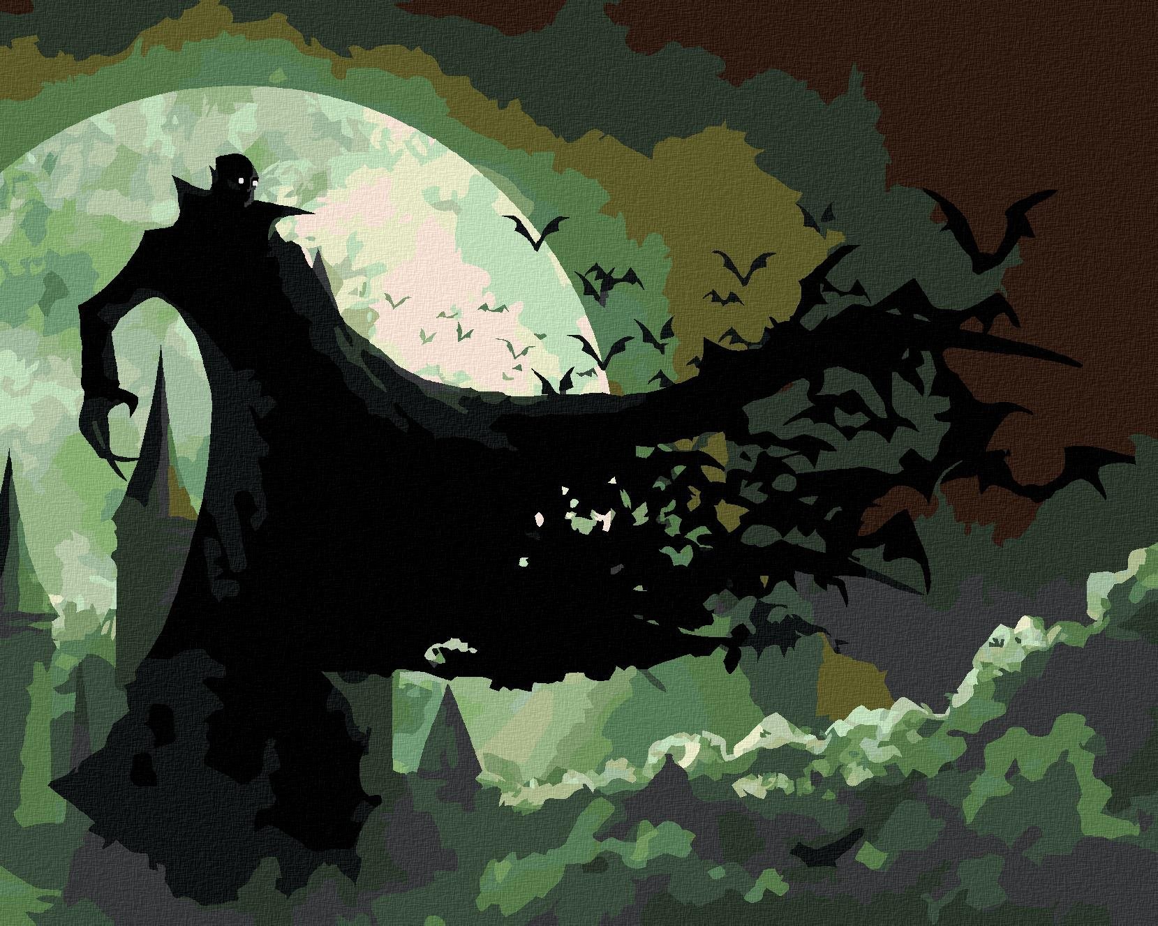 Zuty - Malování Podle Čísel - Drákula Stojící Na Skále, 40X50 Cm, Plátno