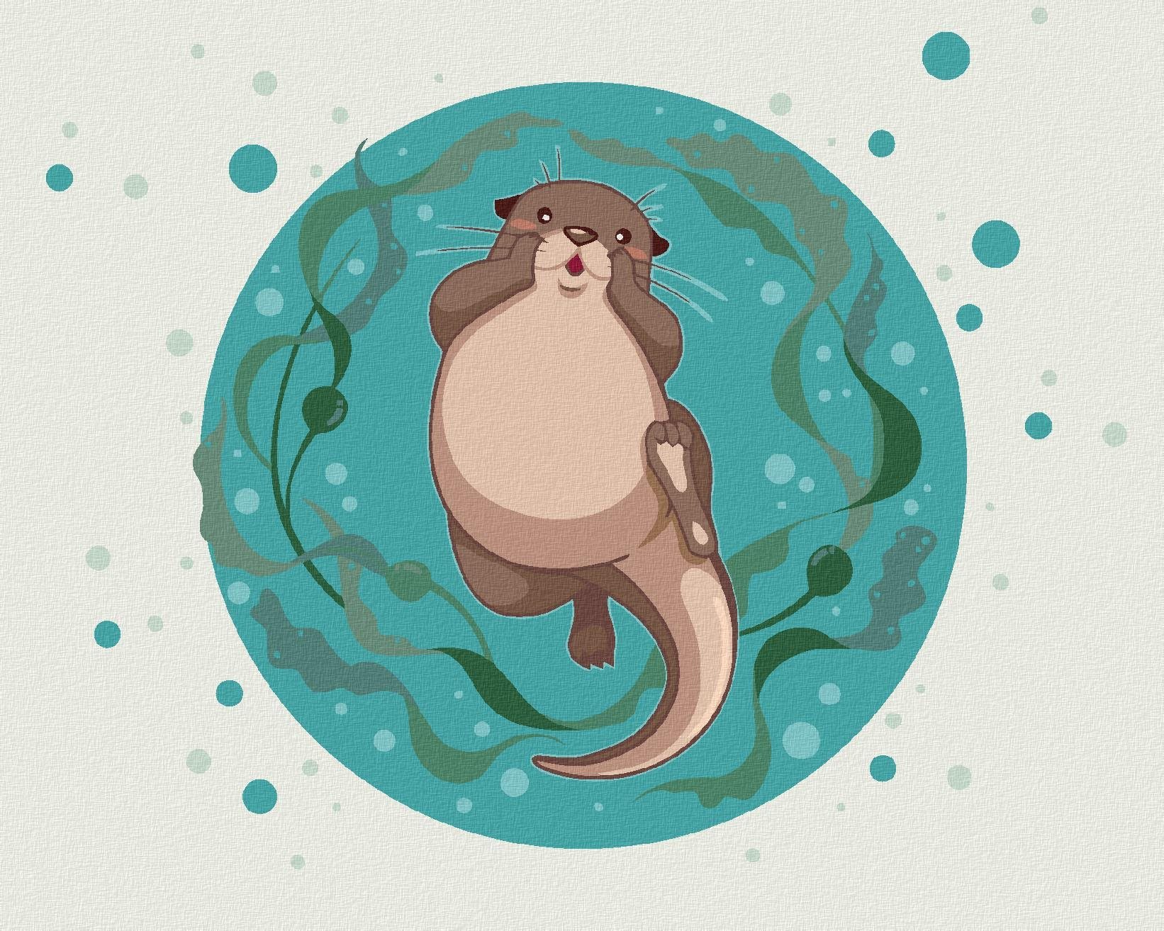 Zuty - Malování Podle Čísel - Veselá Vydra Ii, 40X50 Cm, Plátno