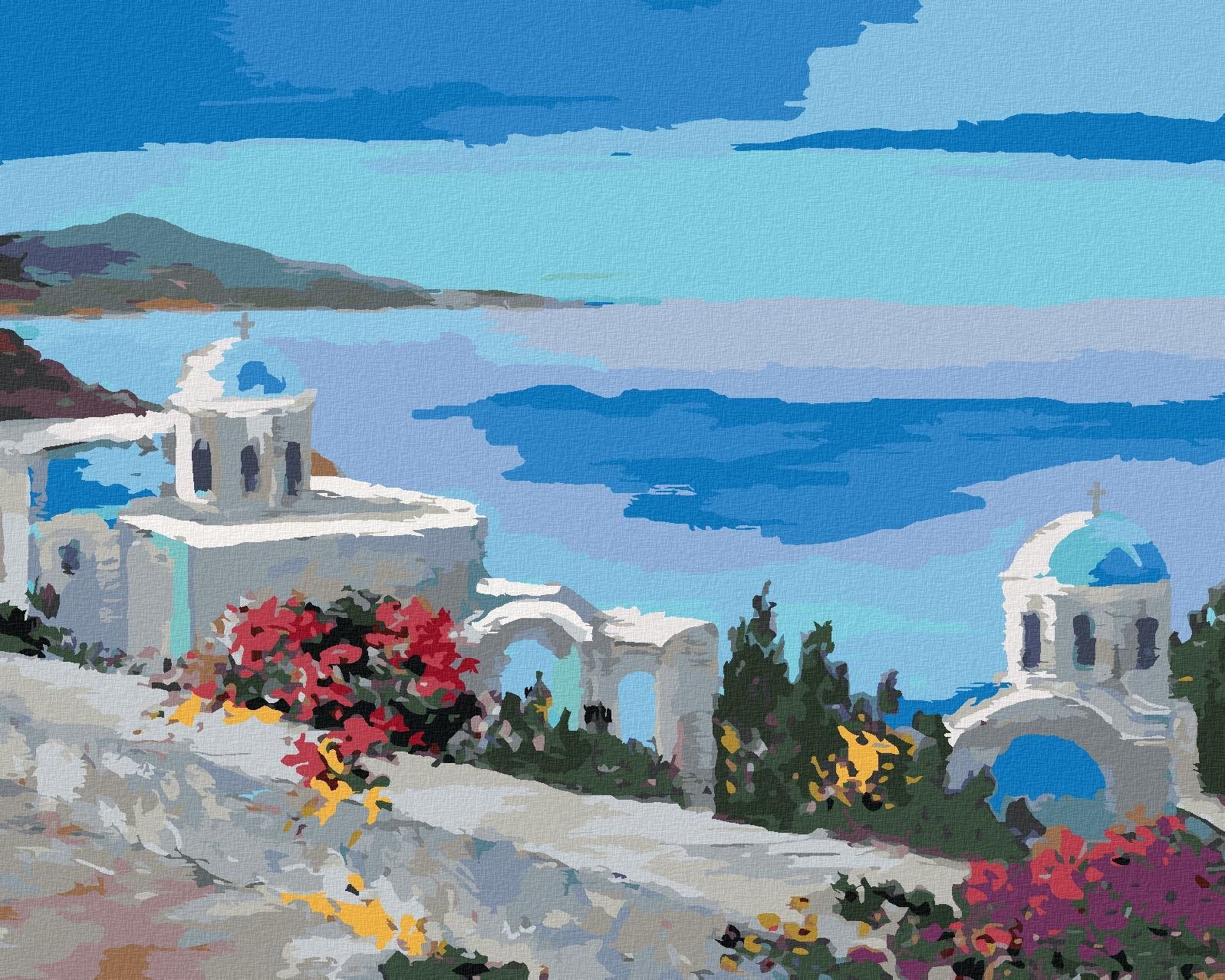 Zuty - Malování Podle Čísel - Santorini Ii, 80X100 Cm, Plátno+Rám