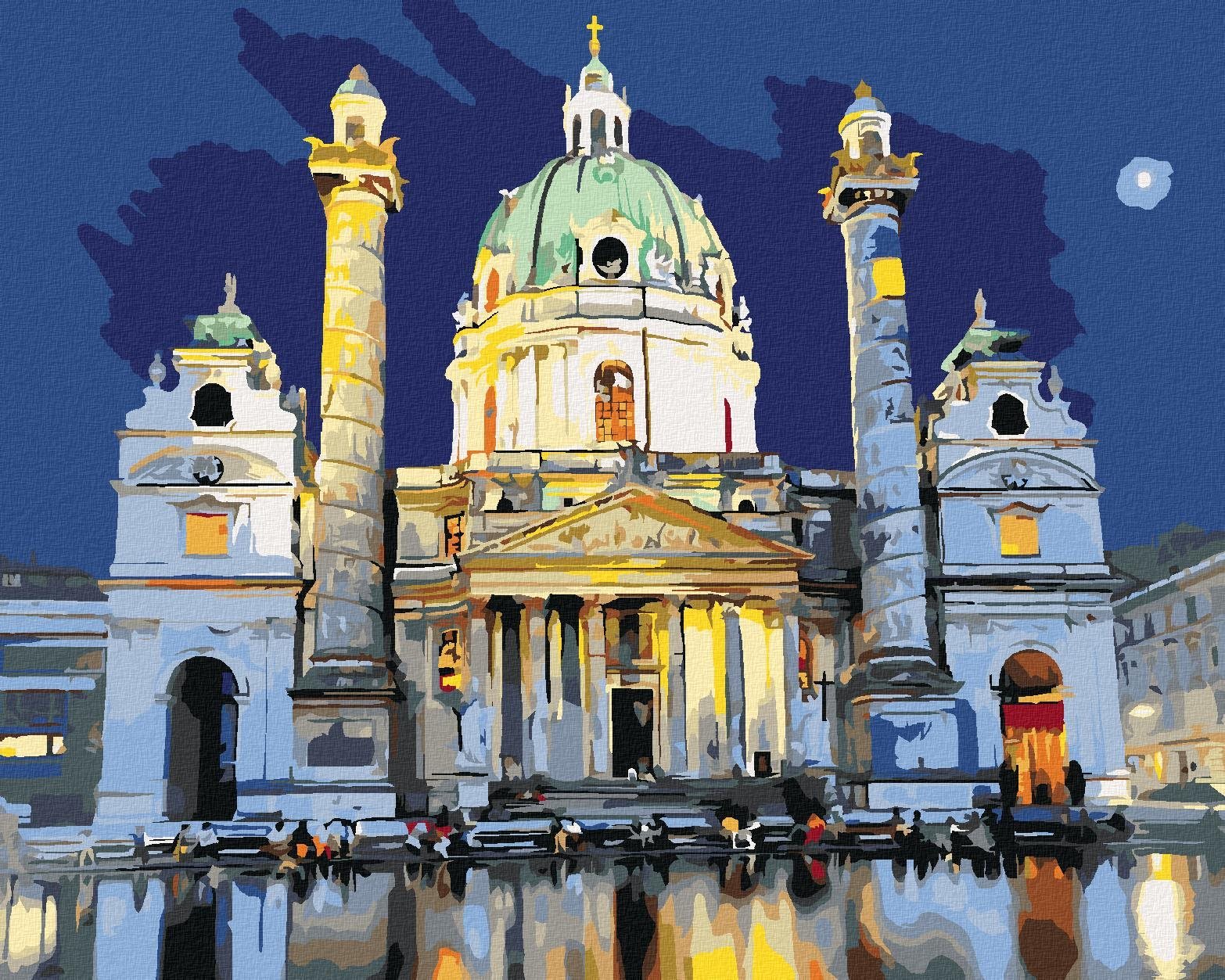 Zuty - Malování Podle Čísel - St. Charles Ve Vídni, 80X100 Cm, Plátno