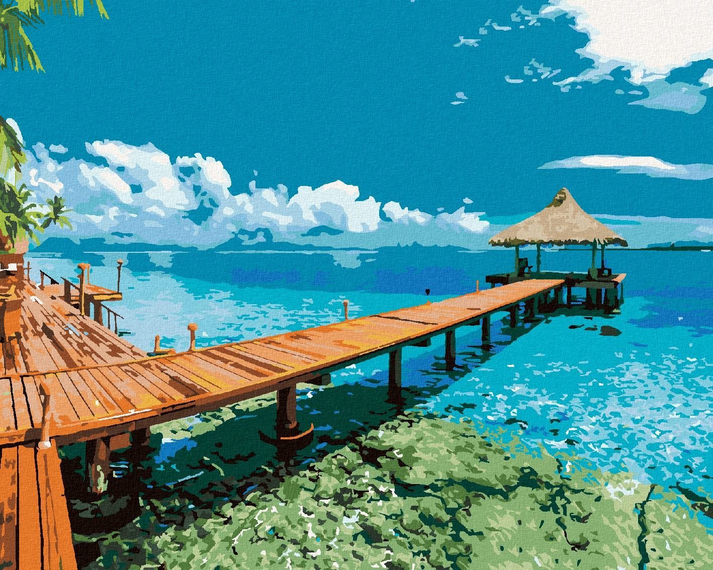 Zuty - Malování Podle Čísel - Maledivy, 80X100 Cm, Plátno+Rám