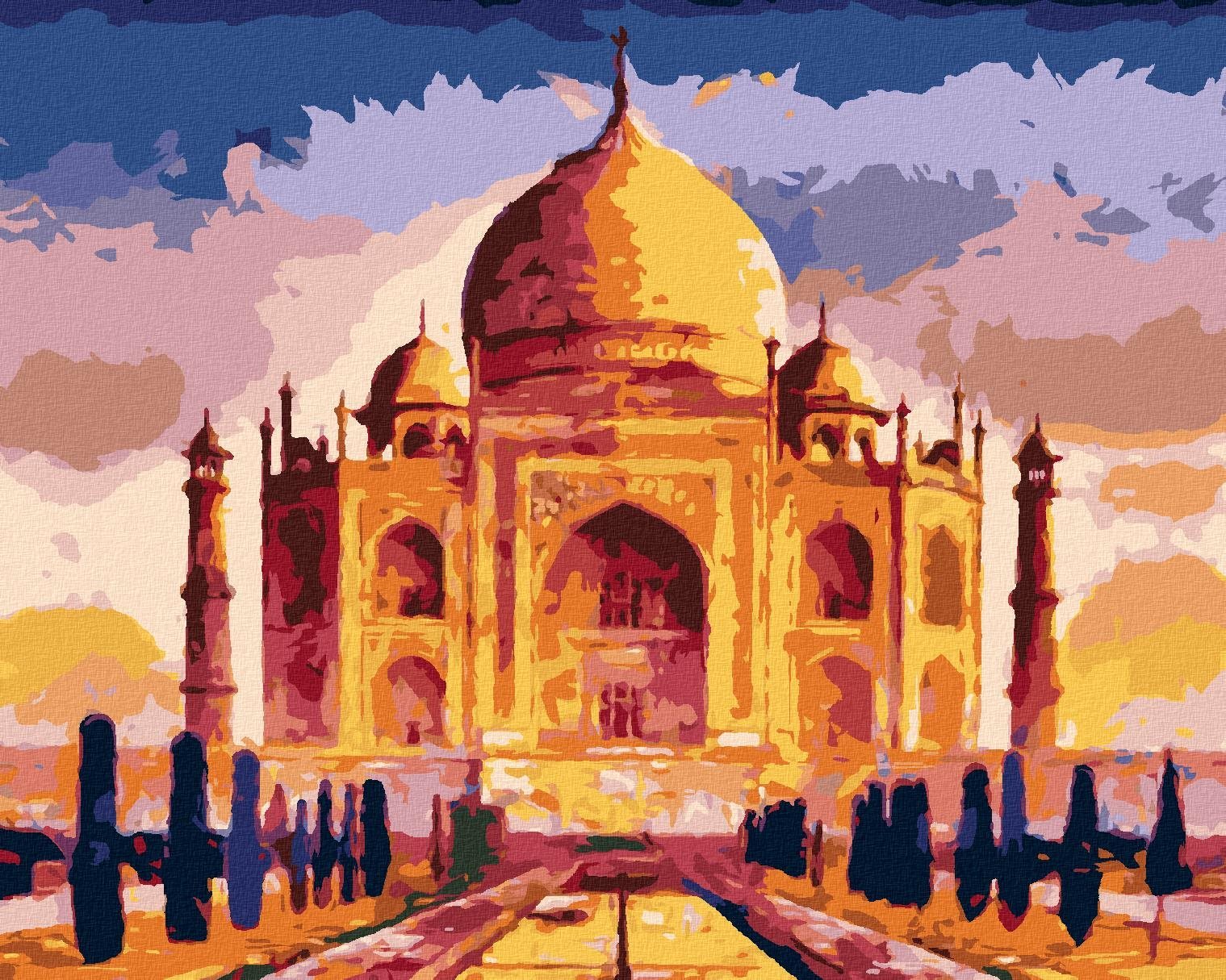 Zuty - Malování Podle Čísel - Taj Mahal, 40X50 Cm, Plátno+Rám