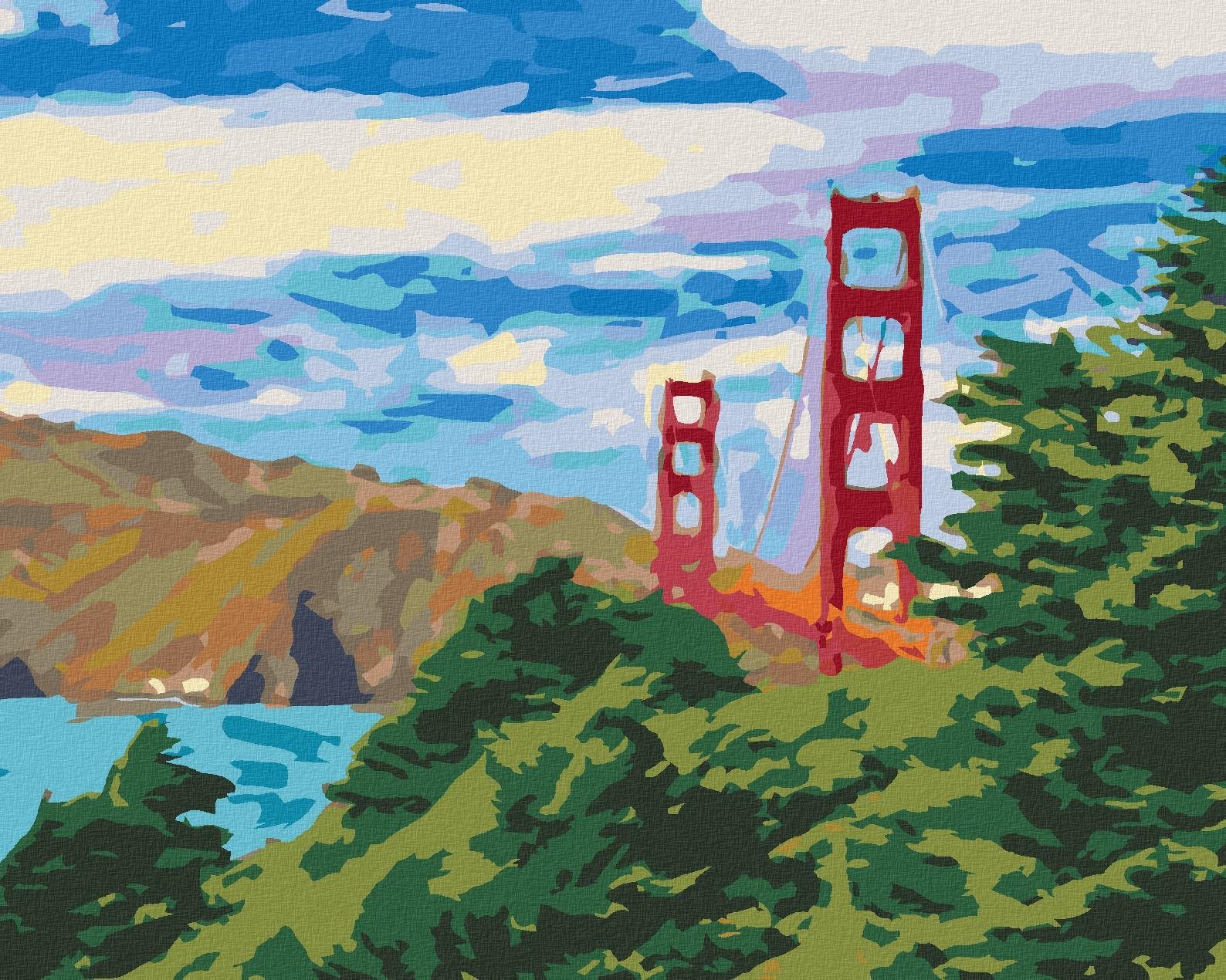Zuty - Malování Podle Čísel - San Francisco, 40X50 Cm, Plátno+Rám