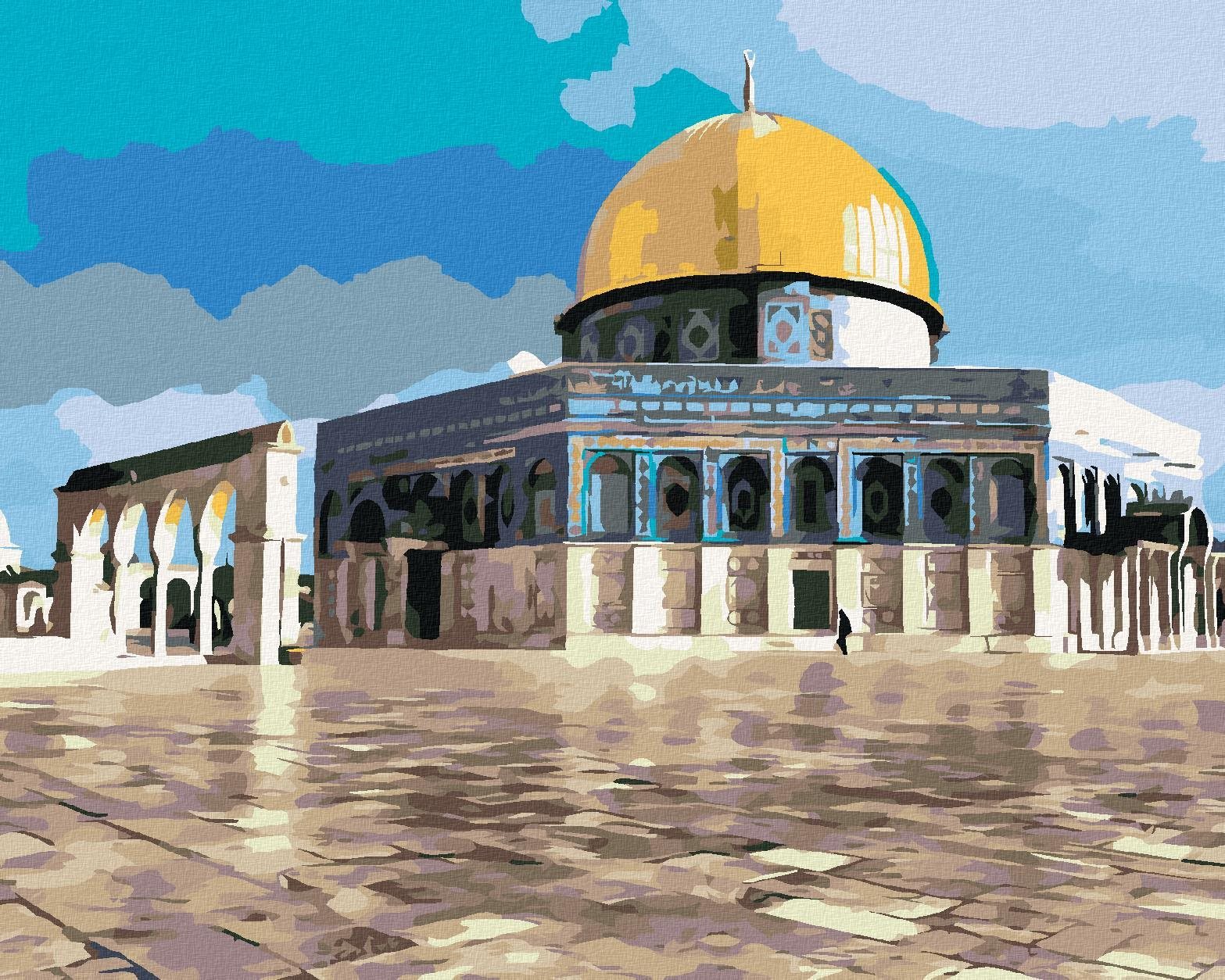 Zuty - Malování Podle Čísel - Mešita Al Aqsa, 80X100 Cm, Plátno