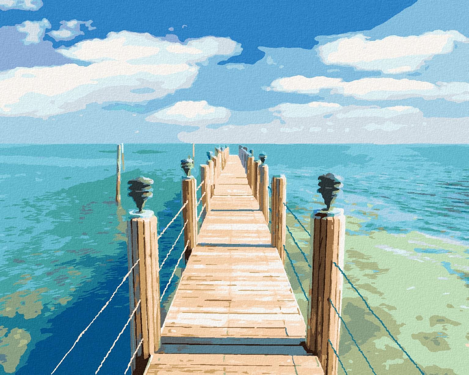 Zuty - Malování Podle Čísel - Molo U Moře (Ted Davis), 80X100 Cm, Plátno