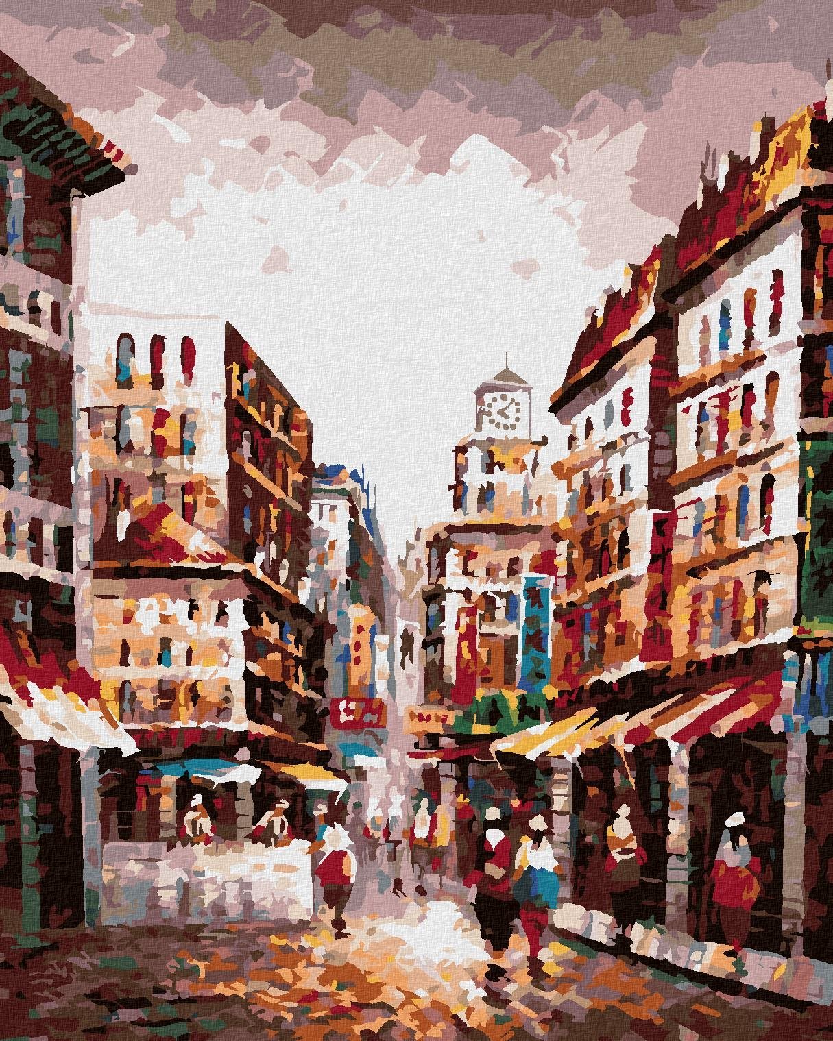 Zuty - Malování Podle Čísel - Ulička V Hong Kongu, 40X50 Cm, Plátno