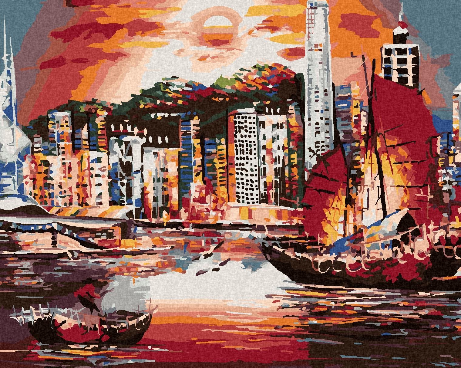 Zuty - Malování Podle Čísel - Hong Kong, 40X50 Cm, Plátno+Rám