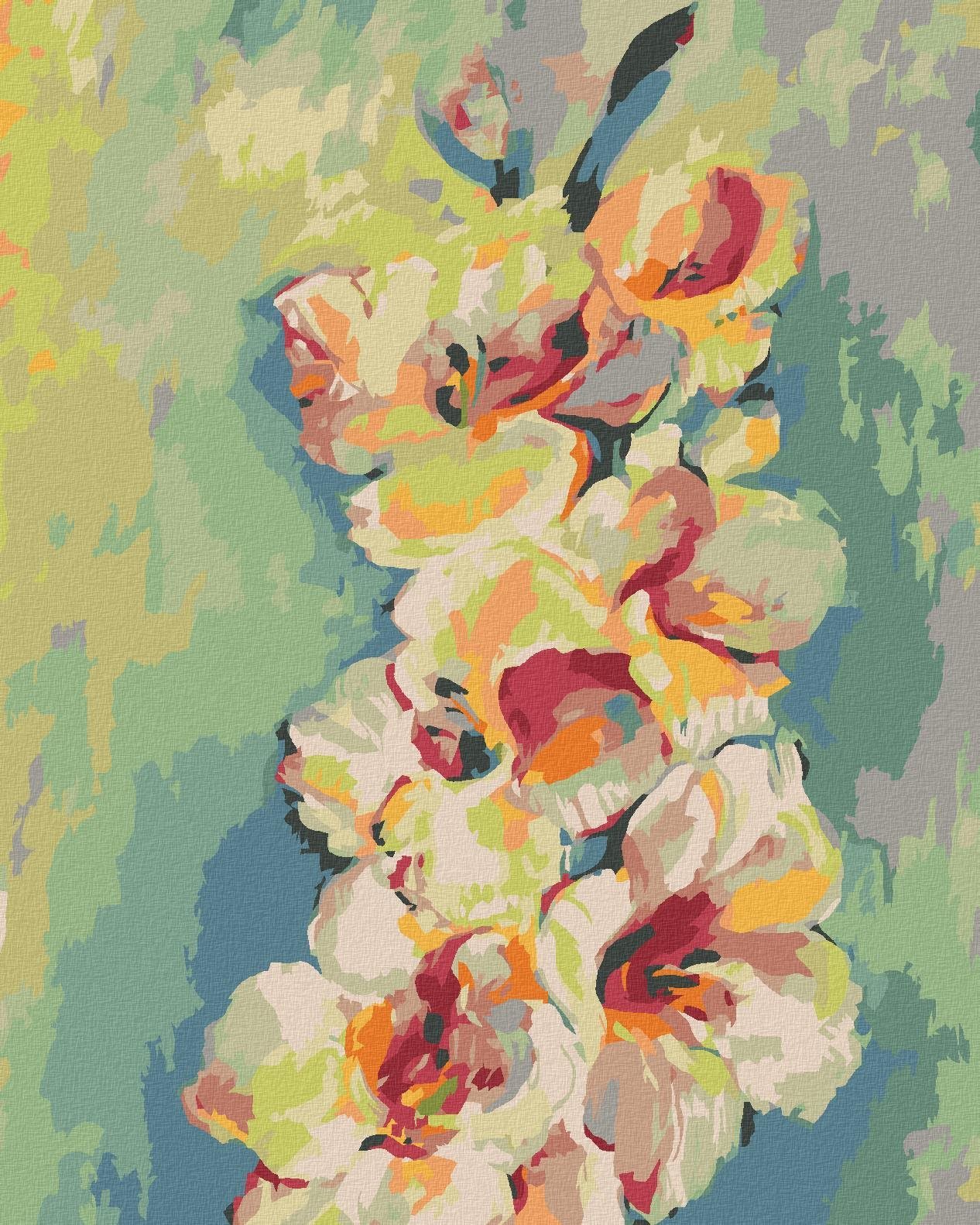 Zuty - Malování Podle Čísel - Žlutá Gladiola, 40X50 Cm, Plátno