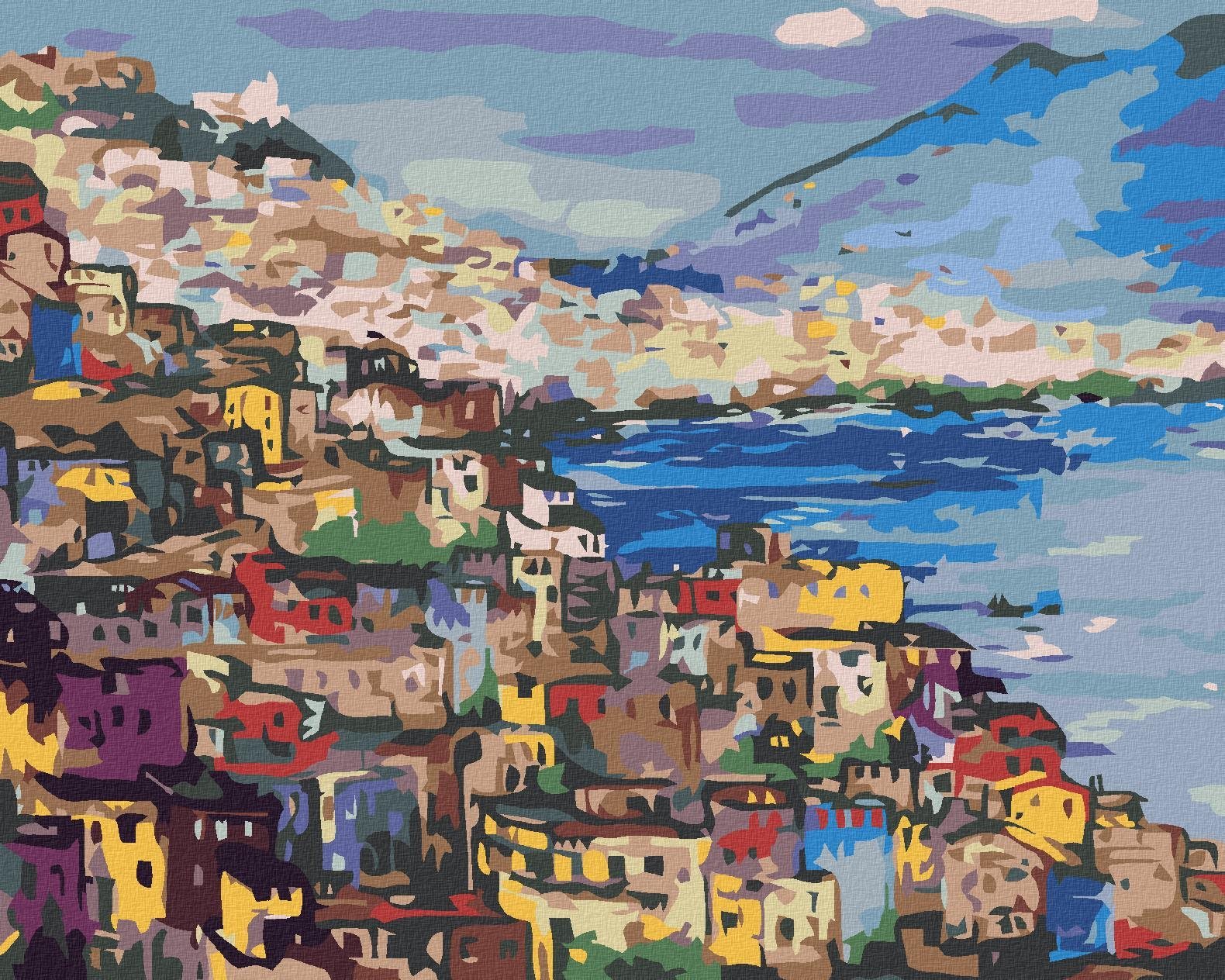 Zuty - Malování Podle Čísel - Pobřeží Neapol, 40X50 Cm, Plátno