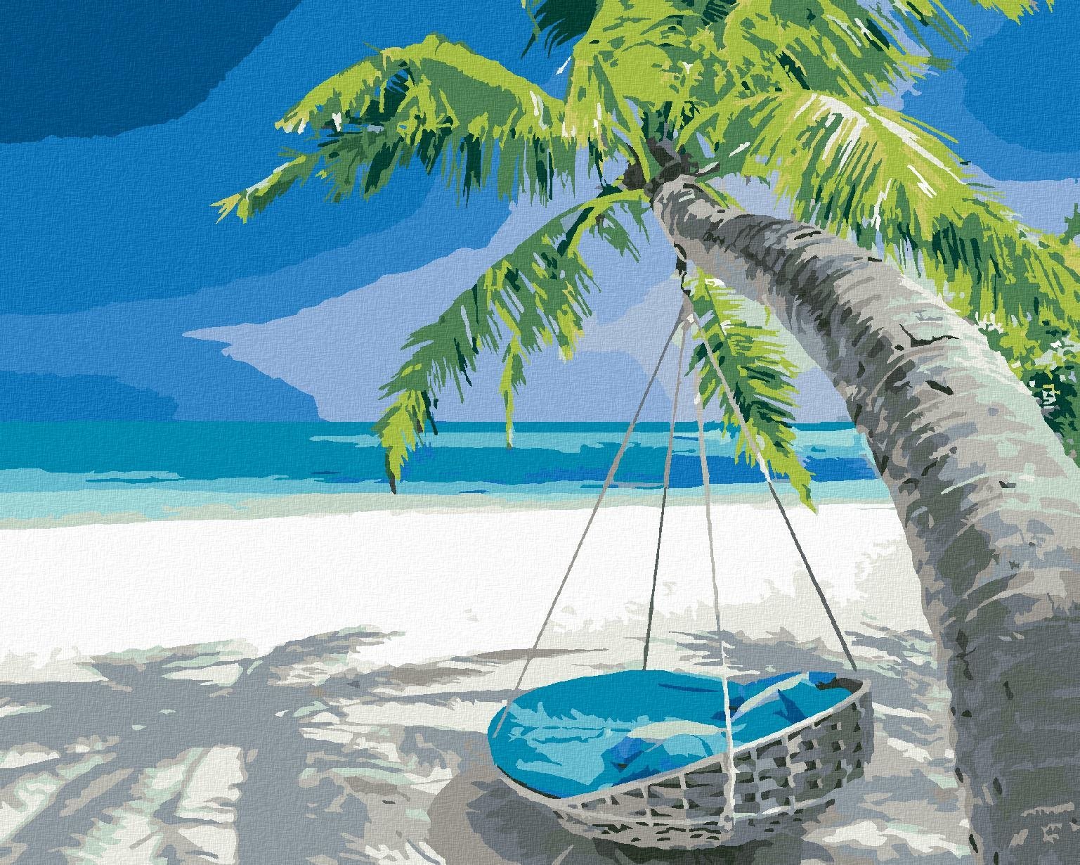 Zuty - Malování Podle Čísel - Lehátko Na Slunné Pláži, 40X50 Cm, Plátno