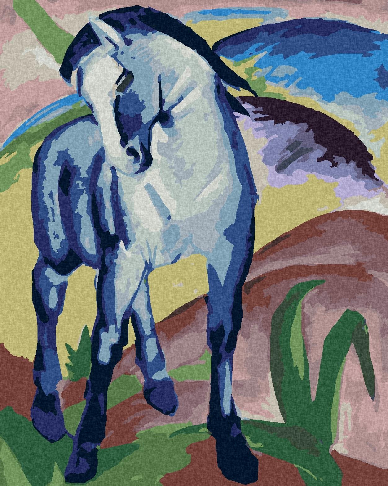 Zuty - Malování Podle Čísel - Modrý Kůň (Franz Marc), 40X50 Cm, Plátno
