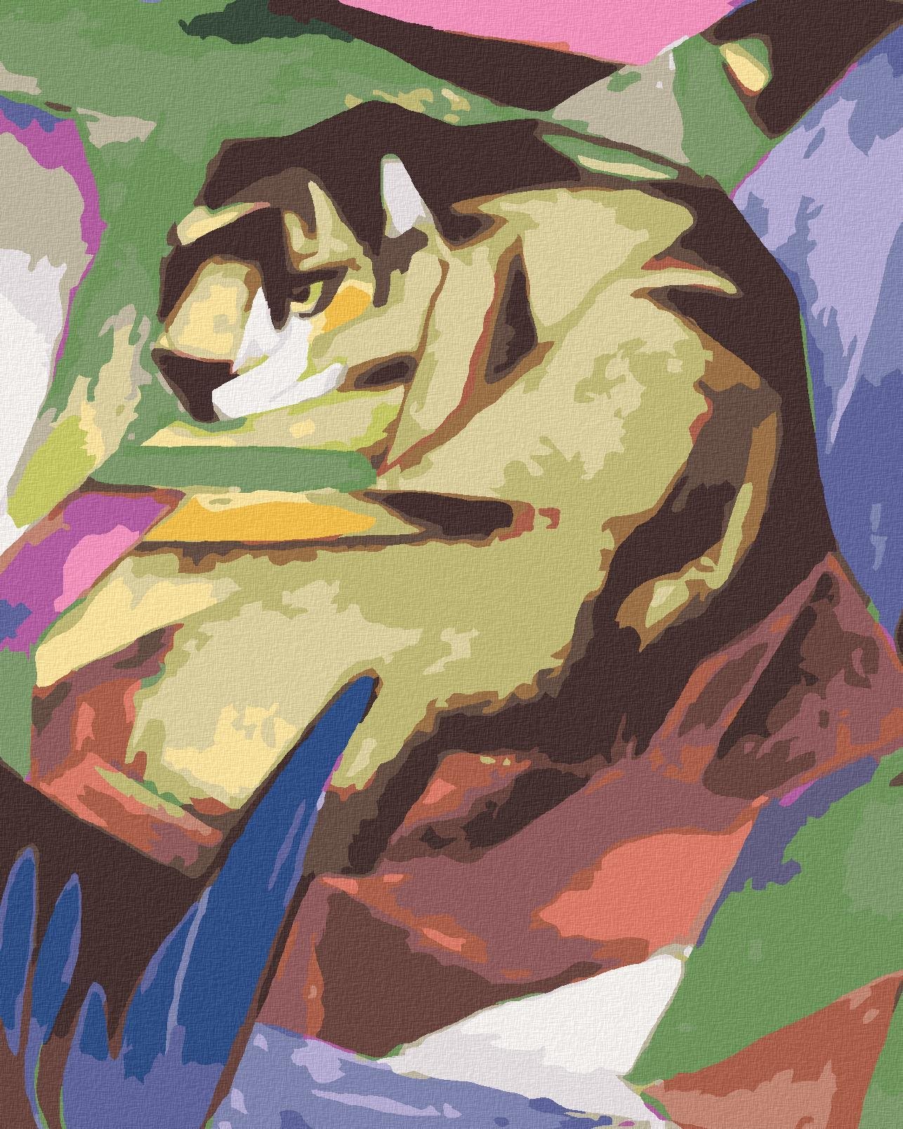 Zuty - Malování Podle Čísel - Tygr (Franz Marc), 40X50 Cm, Plátno