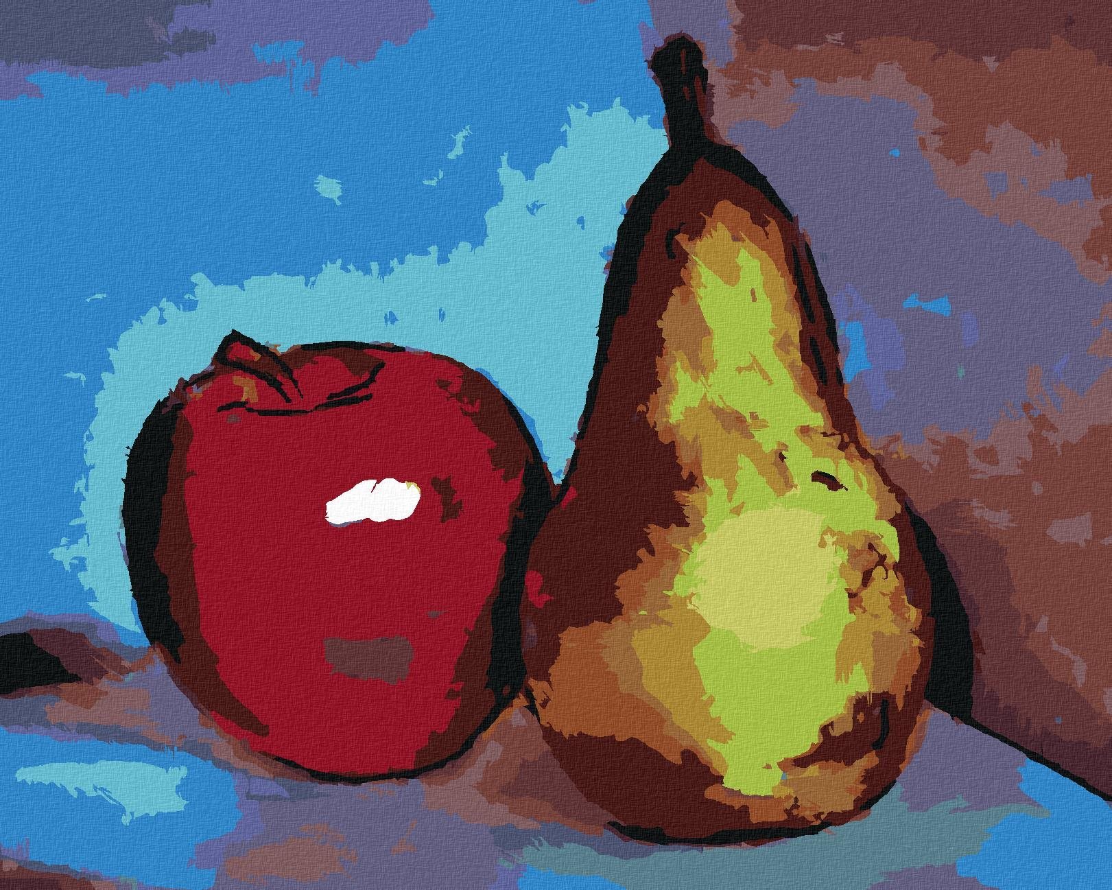 Zuty - Malování Podle Čísel - Jablko A Hruška, 40X50 Cm, Plátno+Rám
