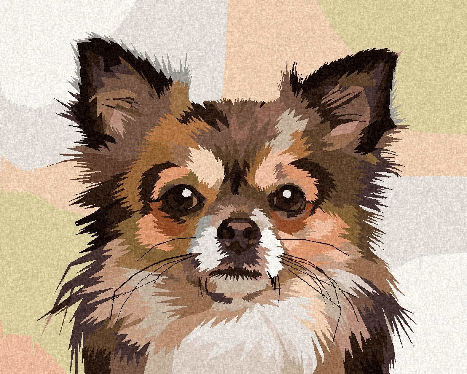 Zuty - Malování Podle Čísel - Pes Portrét, 40X50 Cm, Plátno