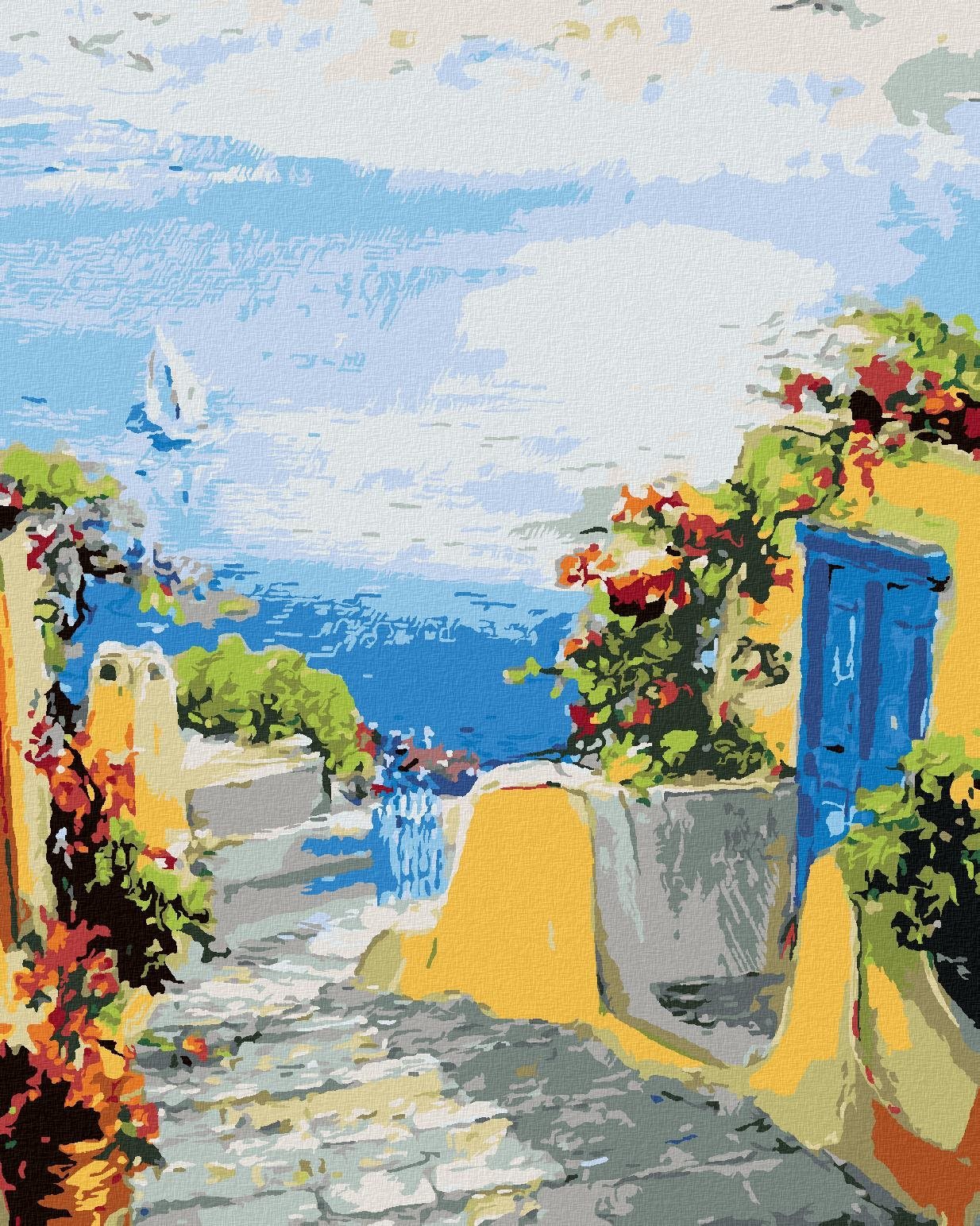 Zuty - Malování Podle Čísel - Cesta K Moři Na Ostrově, 40X50 Cm, Plátno