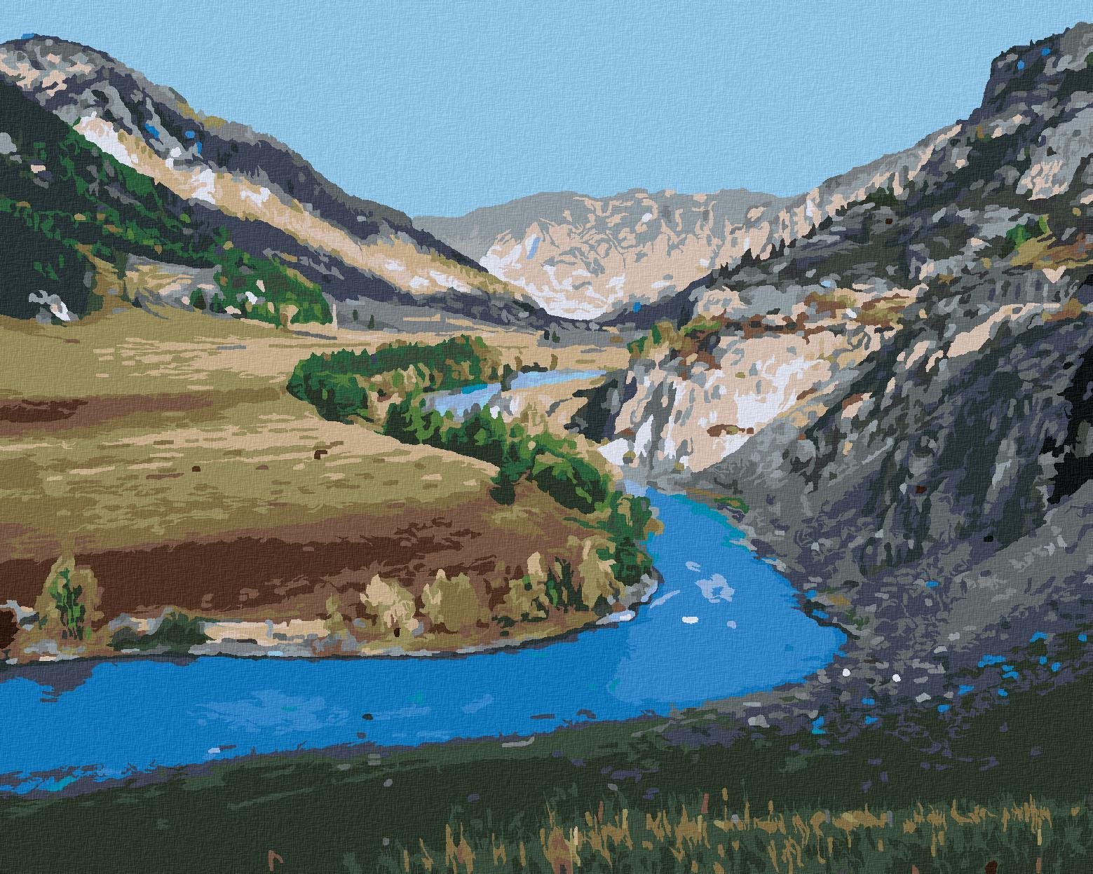 Zuty - Malování Podle Čísel - Řeka Katuň, 40X50 Cm, Plátno
