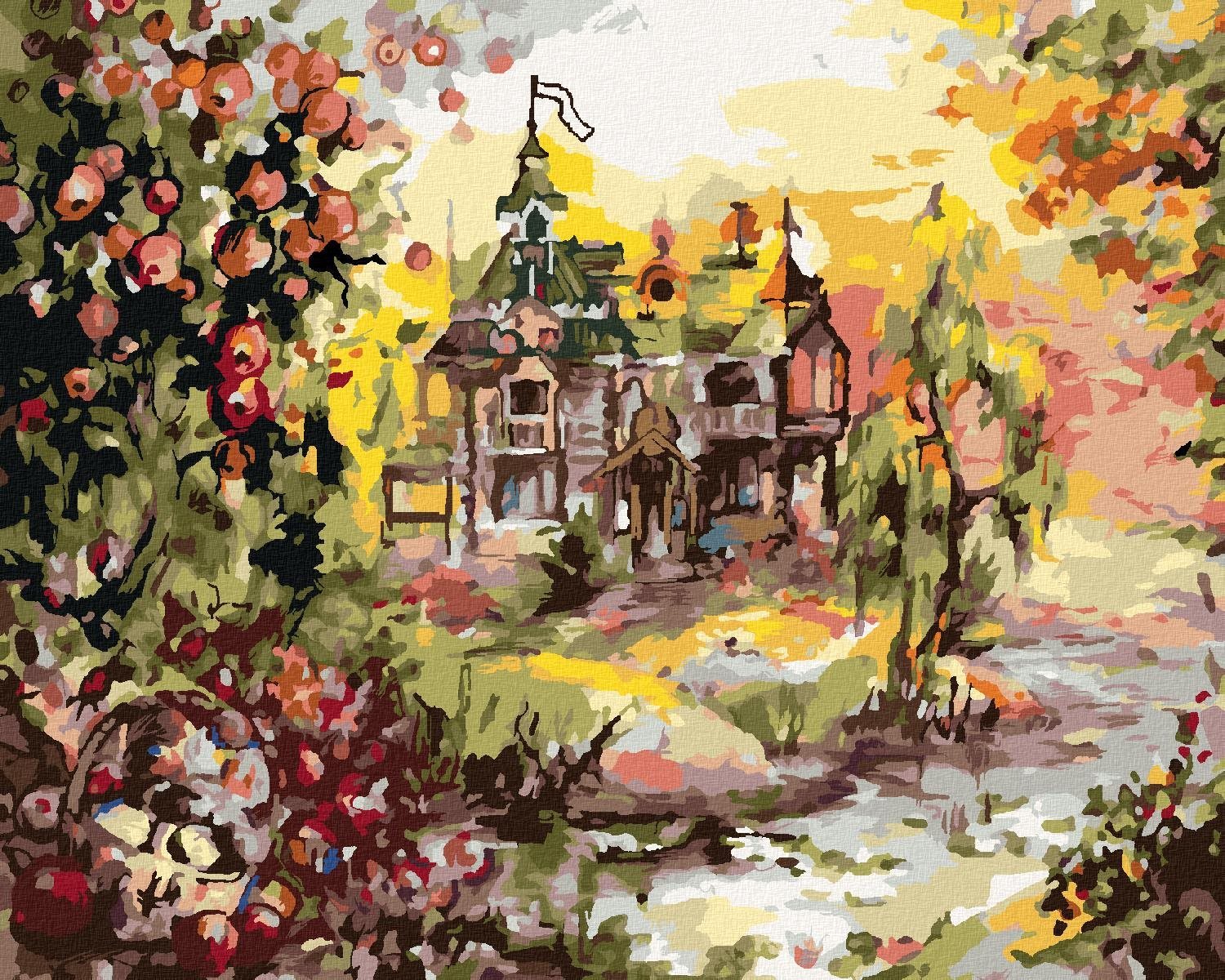 Zuty - Malování Podle Čísel - Pohádkový Dům, 80X100 Cm, Plátno
