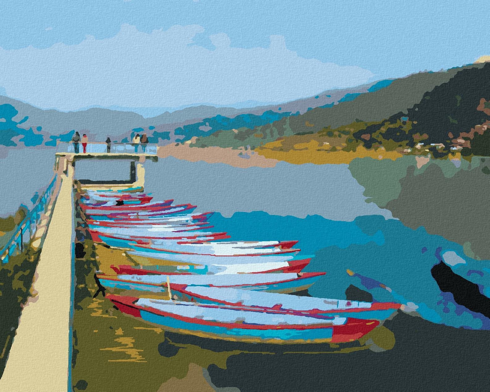 Zuty - Malování Podle Čísel - Loďky Na Jezeře, 40X50 Cm, Plátno