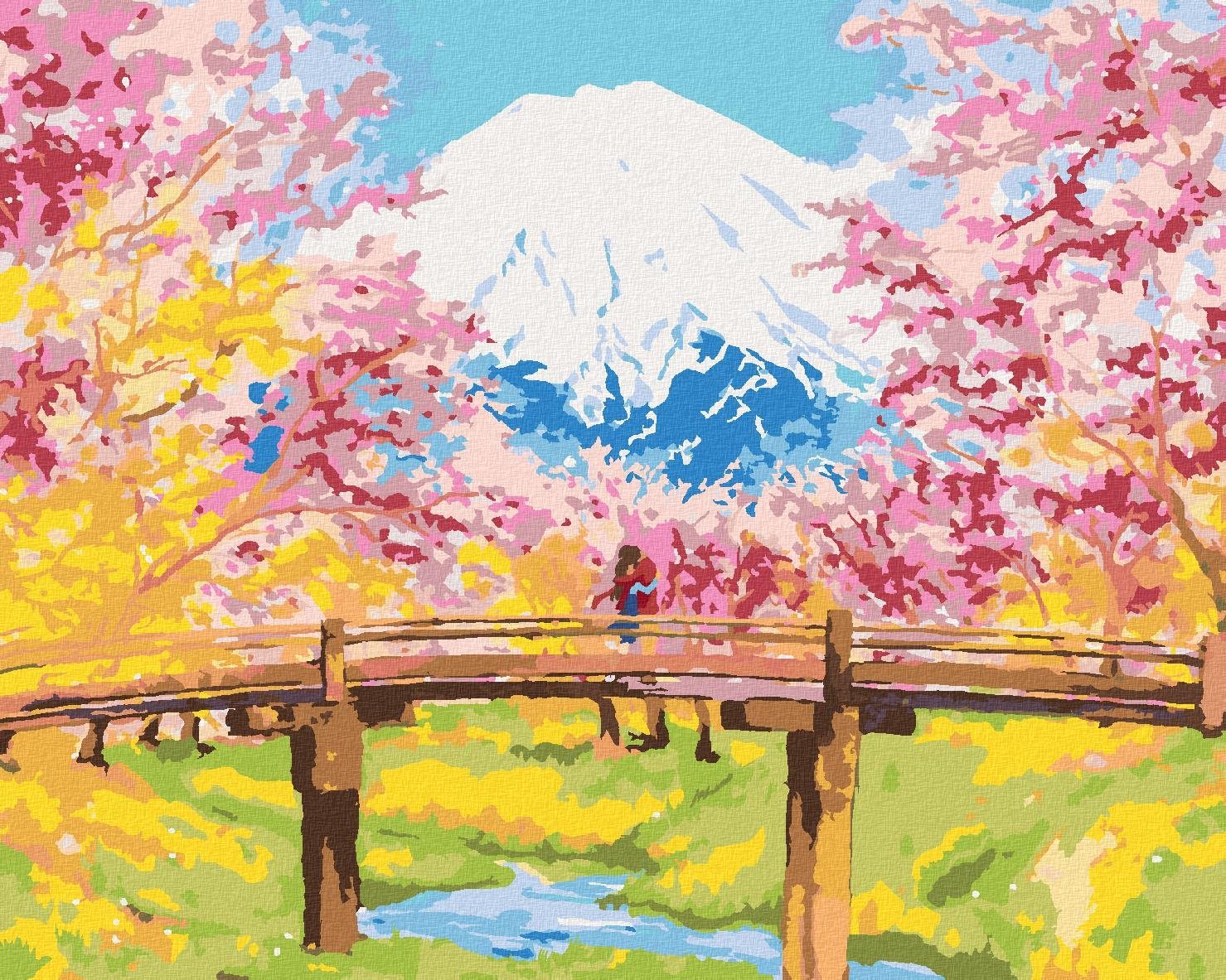 Zuty - Malování Podle Čísel - Třešně U Hor, 80X100 Cm, Plátno